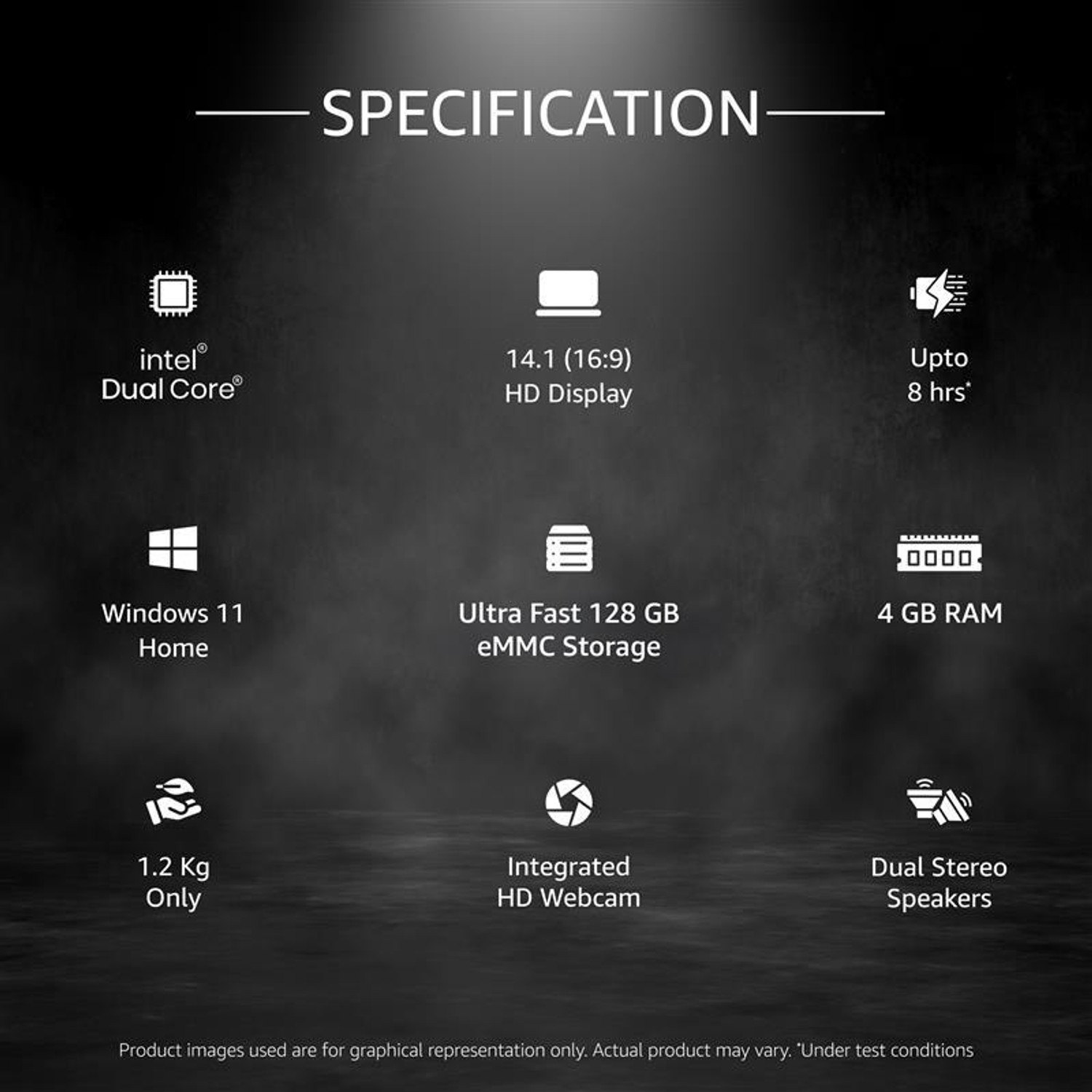 Image of Ultimus Pro Intel Celeron Dual Core N4020 - (4 GB /128 GB EMMC Storage /Windows 11 Home) NU14U3INC43BN CS Thin and Light Laptop