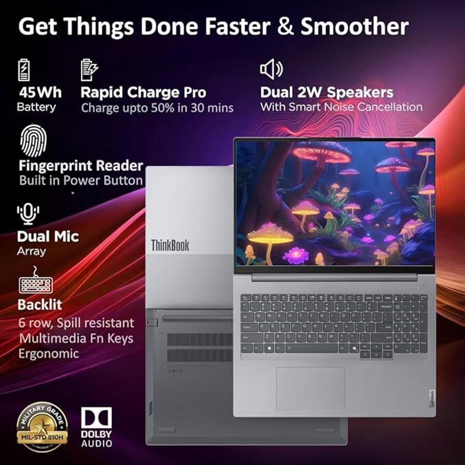 Lenovo THINKBOOK 16 AMD Ryzen 7 7735HS 16GB/512GB SSD - Image 5