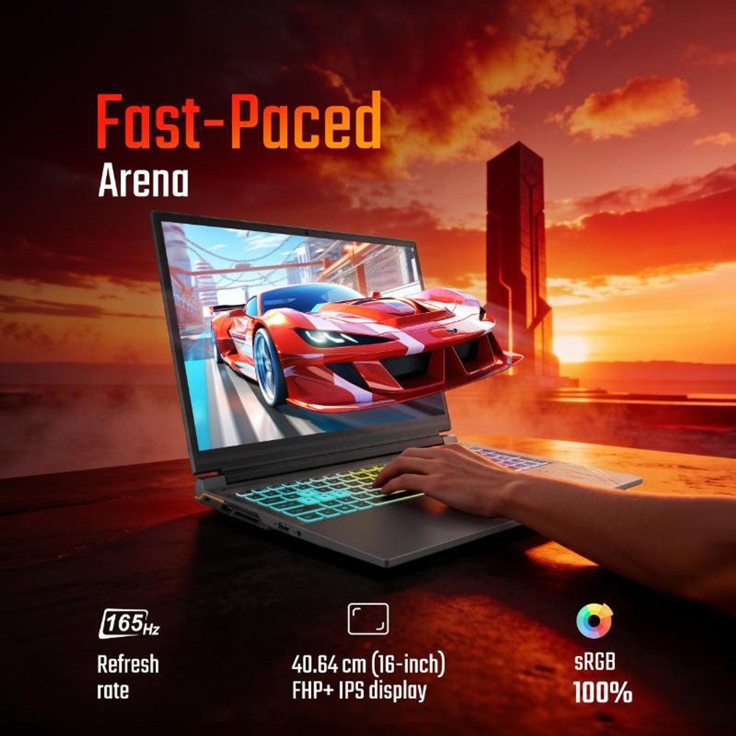 Image of Acer Nitro 5 Intel Core i7 14th Gen 14650HX - (16 GB /1 TB SSD /Windows 11 Home /8 GB Graphics /NVIDIA GeForce RTX 5050) AN516-74G1 Gaming Laptop