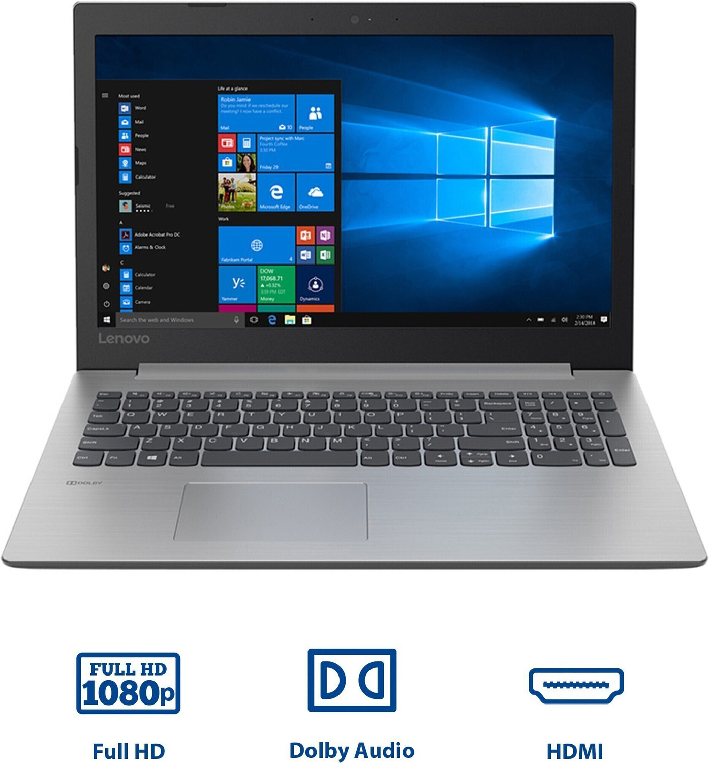 Image of Lenovo Ideapad 330 AMD Ryzen 3 Dual Core 2200U - (4 GB /1 TB HDD /Windows 11 Home) 330-15ARR U Thin and Light Laptop