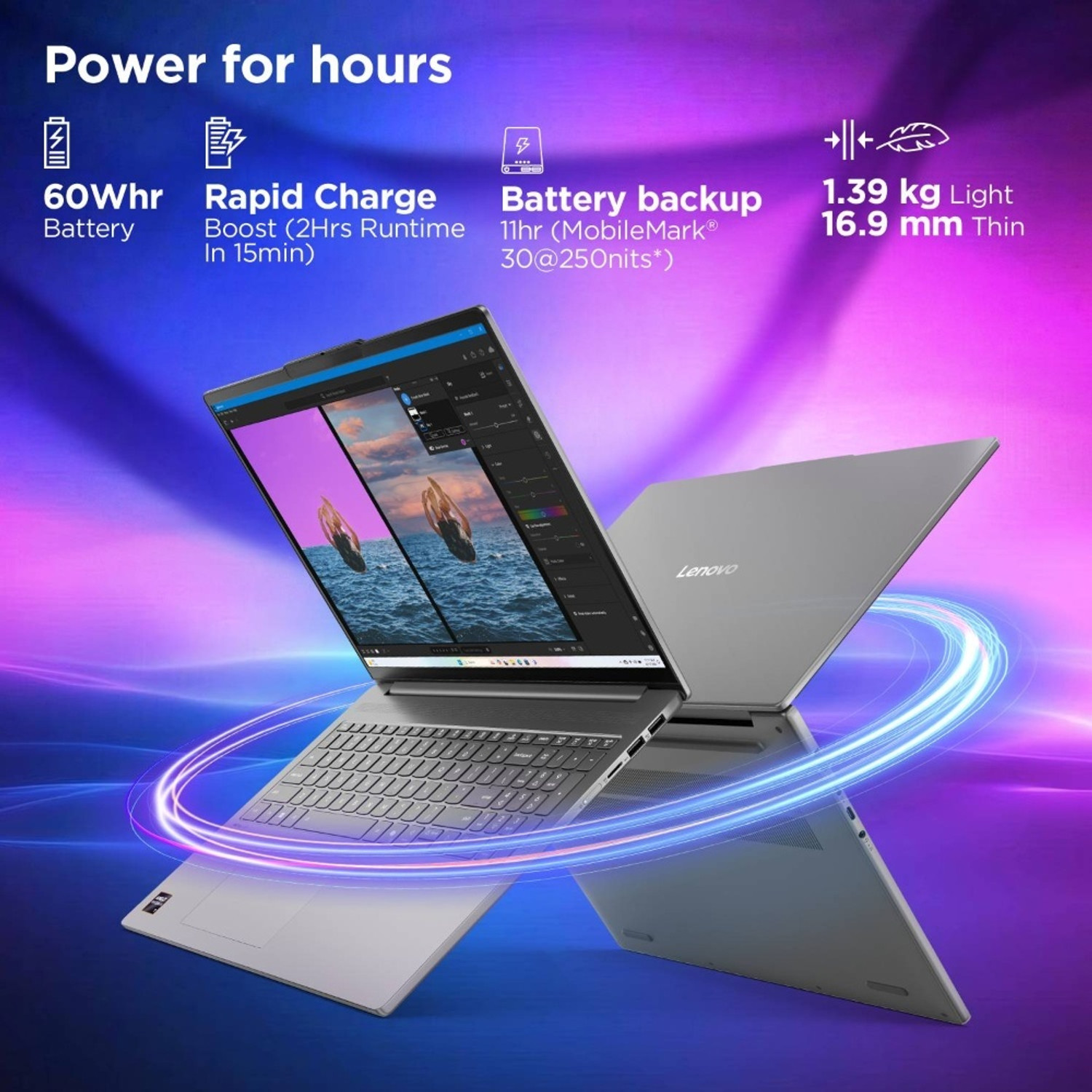 Image of Lenovo AMD Ryzen AI 5 Quad Core 330 - (16 GB /512 GB SSD /Windows 11 Home) IdeaPad Slim 5 14AKP10 Thin and Light Laptop