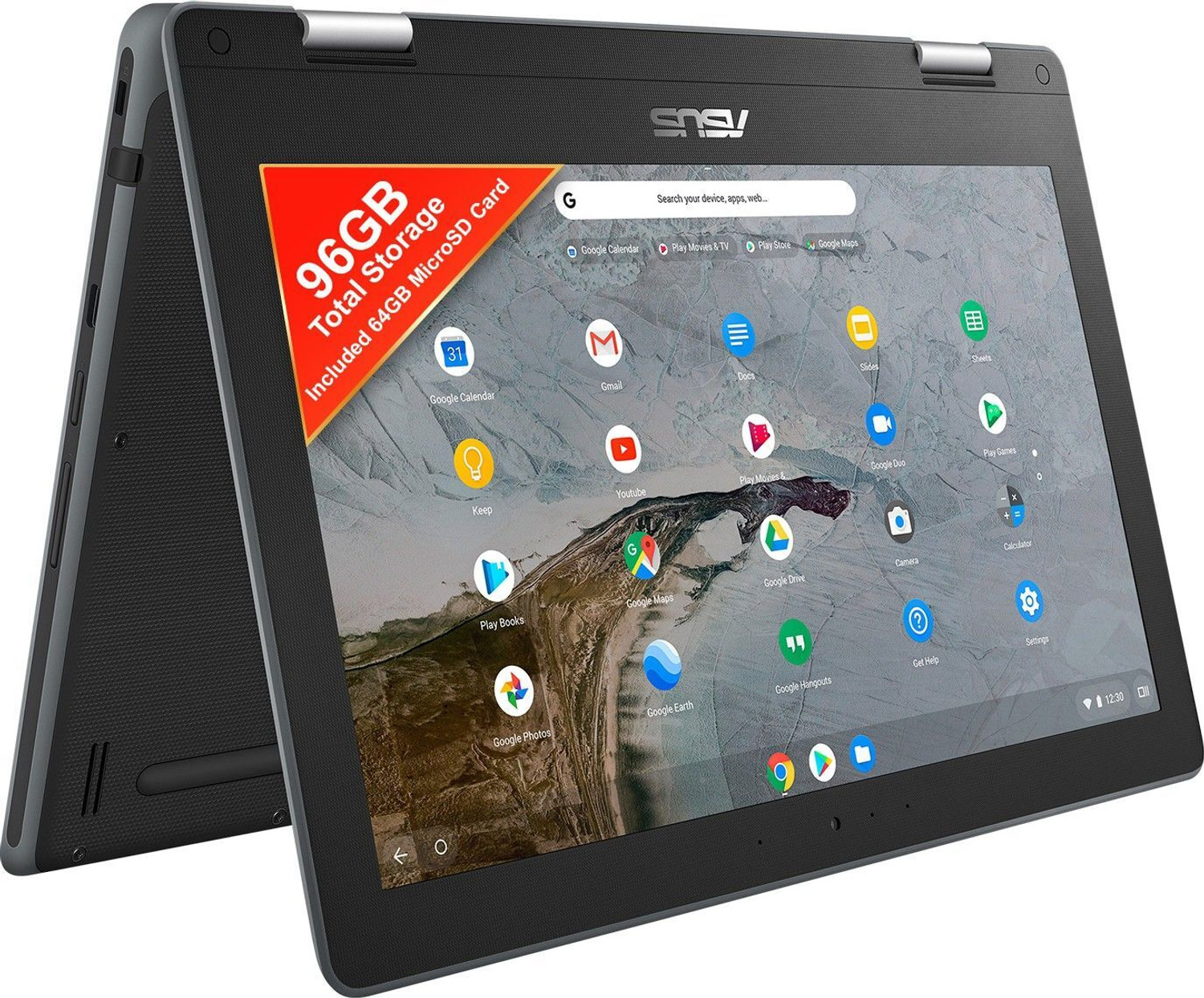 Image of ASUS Chromebook Flip Touch Intel Celeron Dual Core N4020 - (4 GB /32 GB EMMC Storage /Chrome OS) C214MA-BU0704 Chromebook