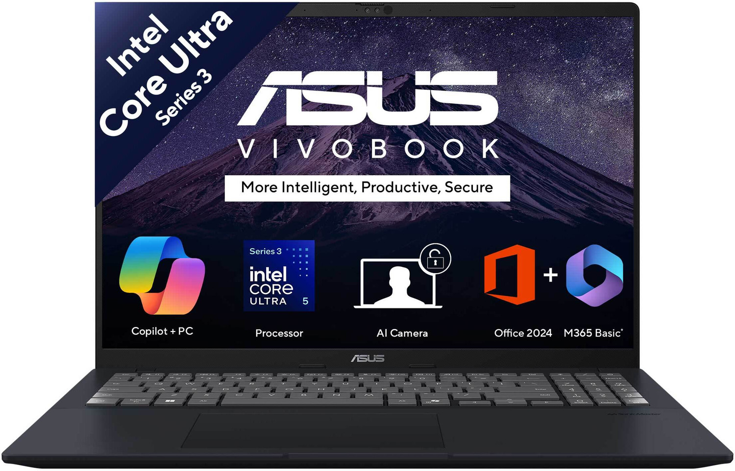 Image of ASUS Vivobook 16 Intel Core Ultra 5 Series 3 325 - (16 GB /512 GB SSD /Windows 11 Home) X1607AA-MB037WS Thin and Light Laptop
