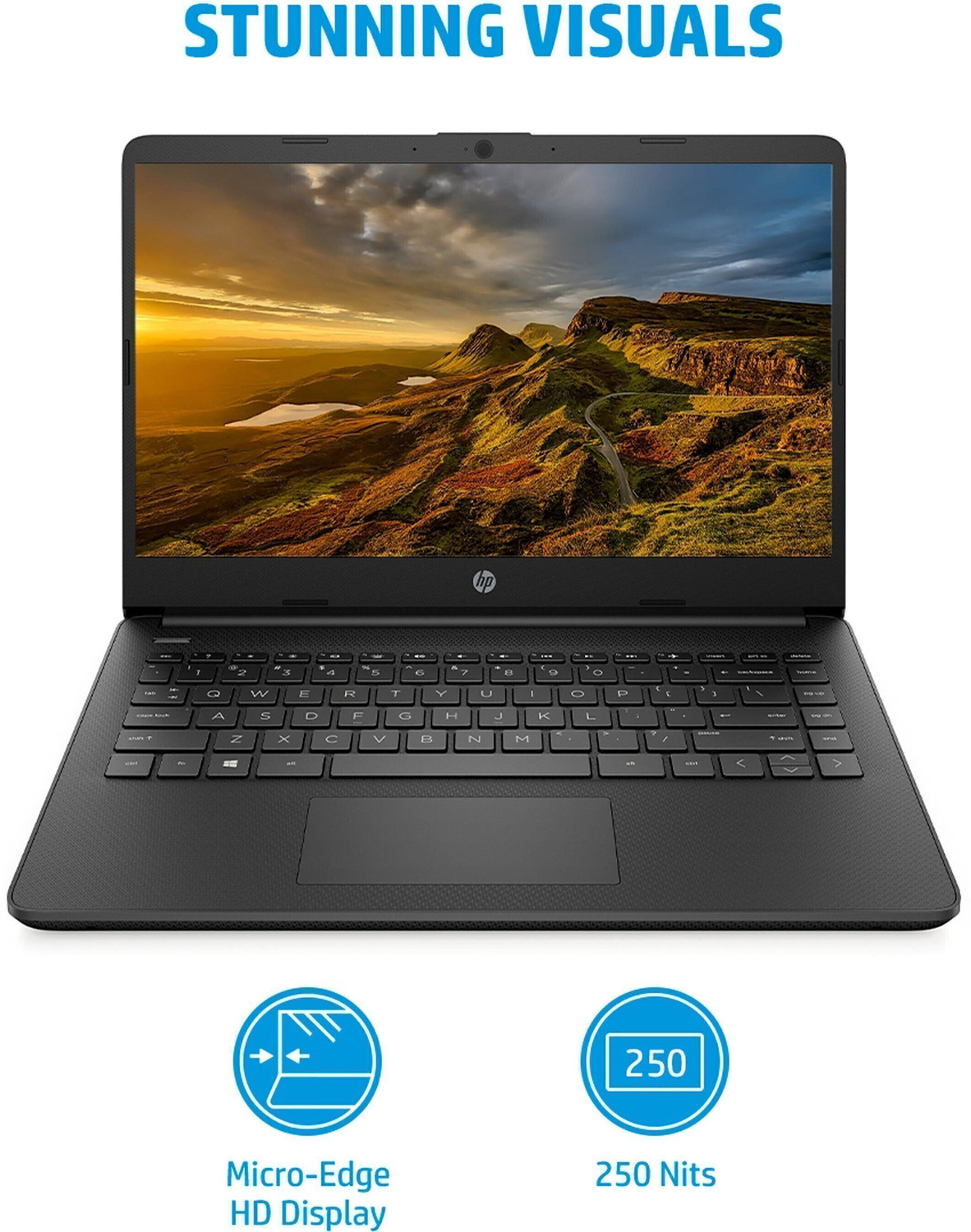 Image of HP 14s Intel Pentium Quad Core N6000 - (8 GB /256 GB SSD /Windows 11 Home) 14s-dq3033tu Thin and Light Laptop