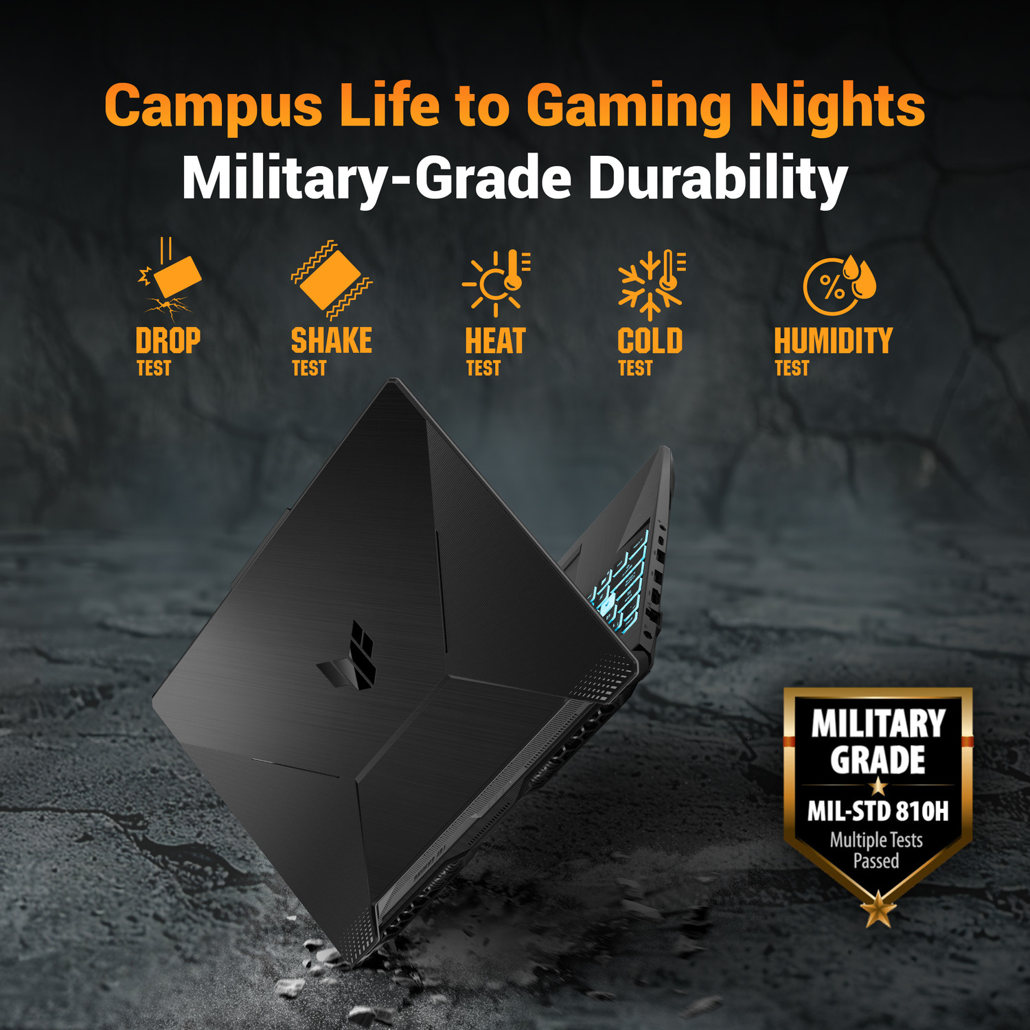 Image of ASUS TUF Gaming A15 (2026) AMD Ryzen 7 Octa Core 170 - (16 GB /512 GB SSD /Windows 11 Home /4 GB Graphics /NVIDIA GeForce RTX 3050 /144 Hz) FA506NCQ-IN080W Gaming Laptop