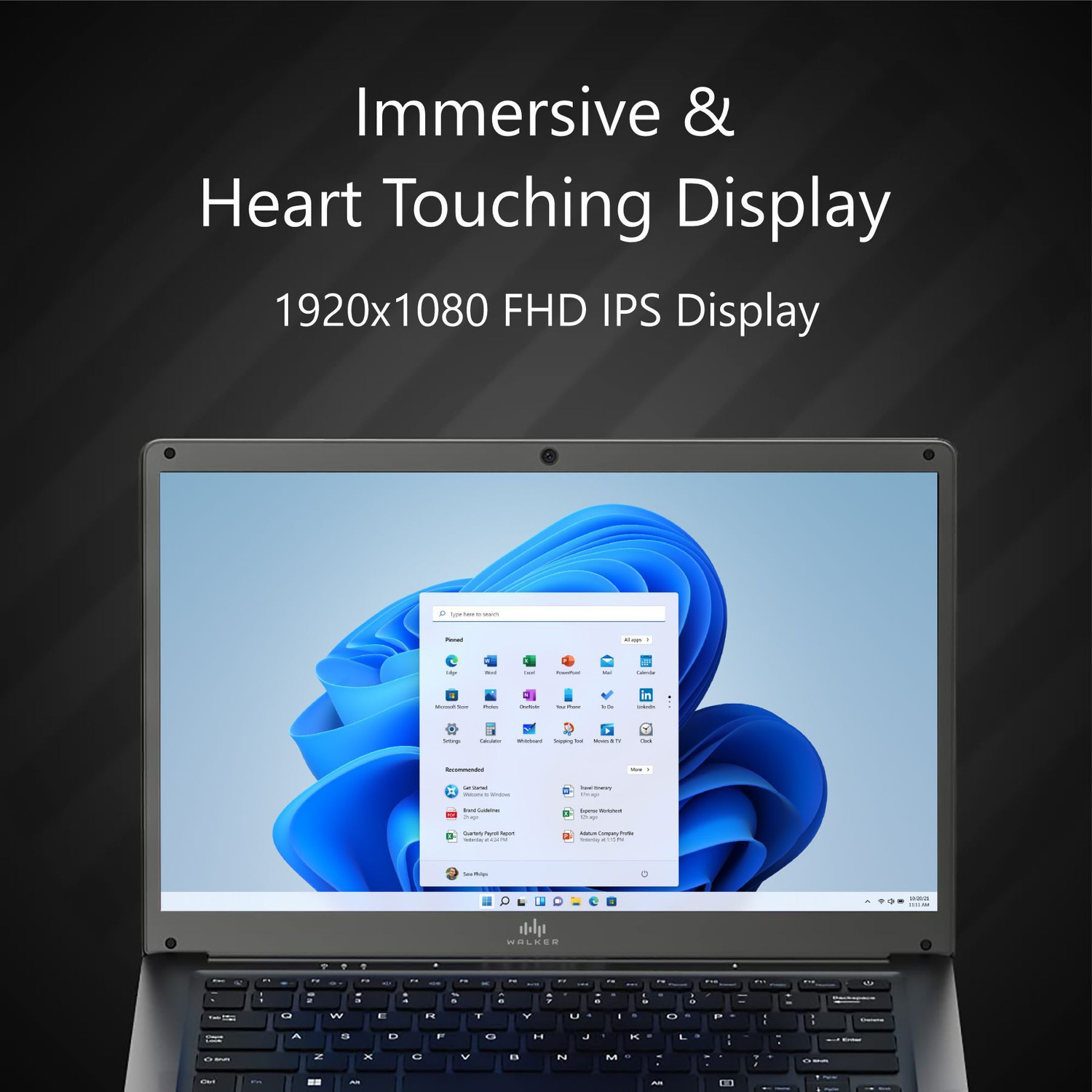 Image of walker Intel Celeron Dual Core - (4 GB /128 GB SSD /Windows 11 Home) NU14A1 Thin and Light Laptop