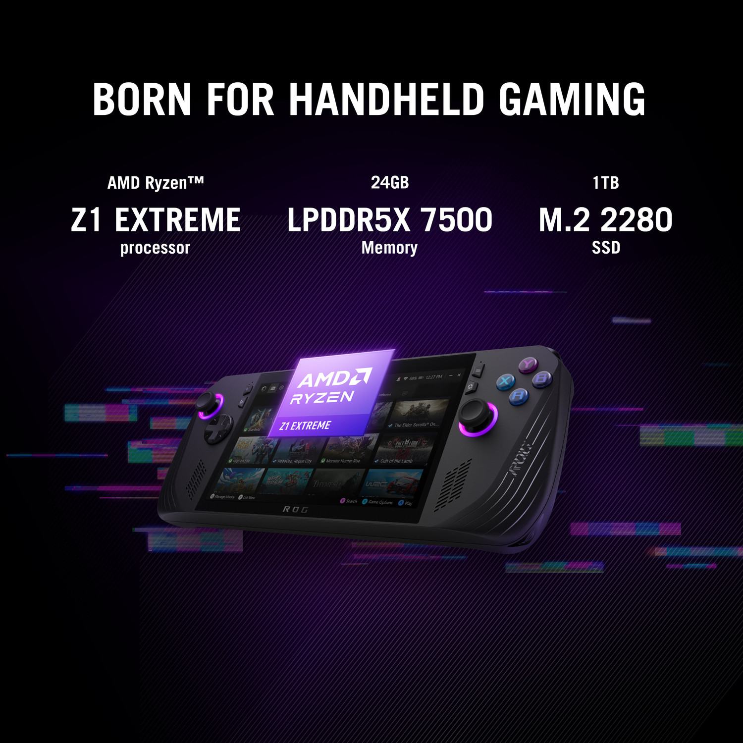 Image of ASUS ROG Ally X AMD Ryzen Z1 Octa Core Extreme - (24 GB /1 TB SSD /Windows 11 Home) RC72LA-NH021W Handheld Gaming PC