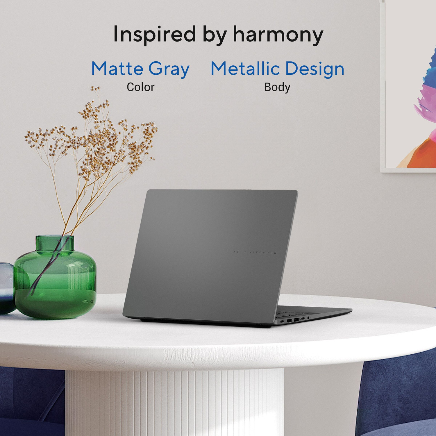 Image of ASUS Vivobook S14 (2025) with Backlit Keyboard, Metallic Design*, Intel Core Ultra 7 255H - (16 GB /512 GB SSD /Windows 11 Home) S3407CA-LY083WS Thin and Light Laptop