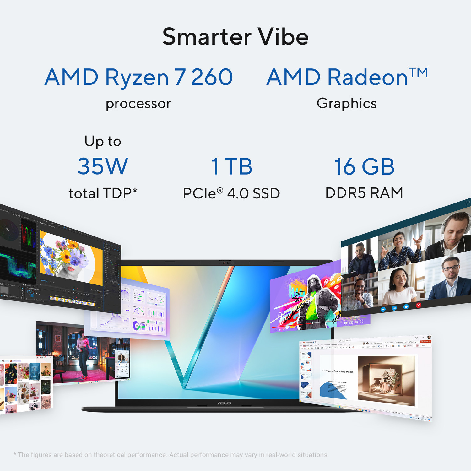 Image of ASUS Vivobook S14 (2026) with Office 2024 + M365 Basic*, AI PC NPU up to 16TOPS AMD Ryzen 7 260 - (16 GB /1 TB SSD /Windows 11 Home) M3407HA-LY750WS Thin and Light Laptop