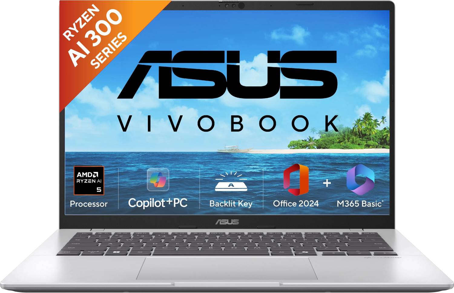 ASUS Vivobook 14 (2025) with Office 2024 + M365 Basic*, AMD Ryzen
