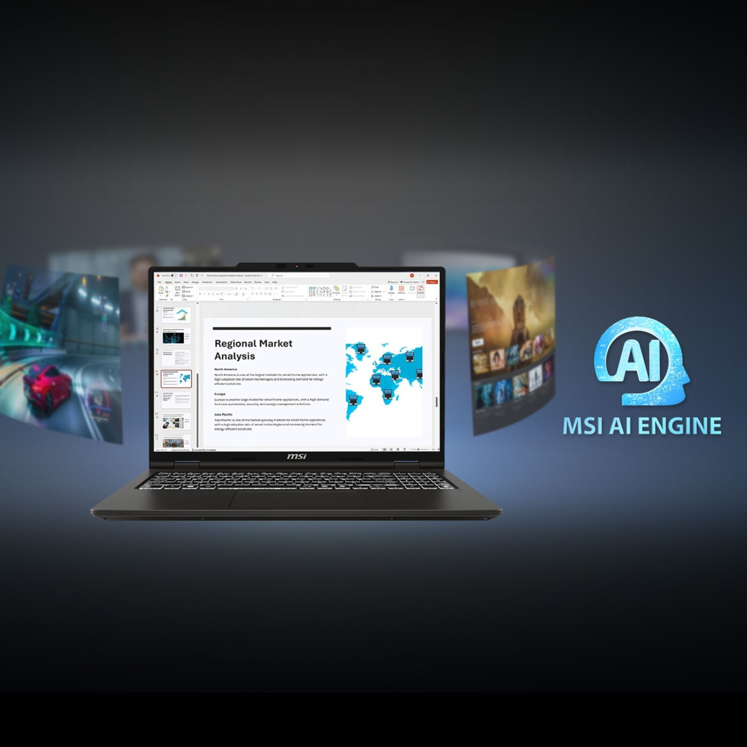 Image of MSI VenturePro A15 AI+ AMD Ryzen 7 Octa Core - (16 GB /1 TB SSD /Windows 11 Home /8 GB Graphics) VenturePro A15 AI+ A3HWEG-011IN Laptop