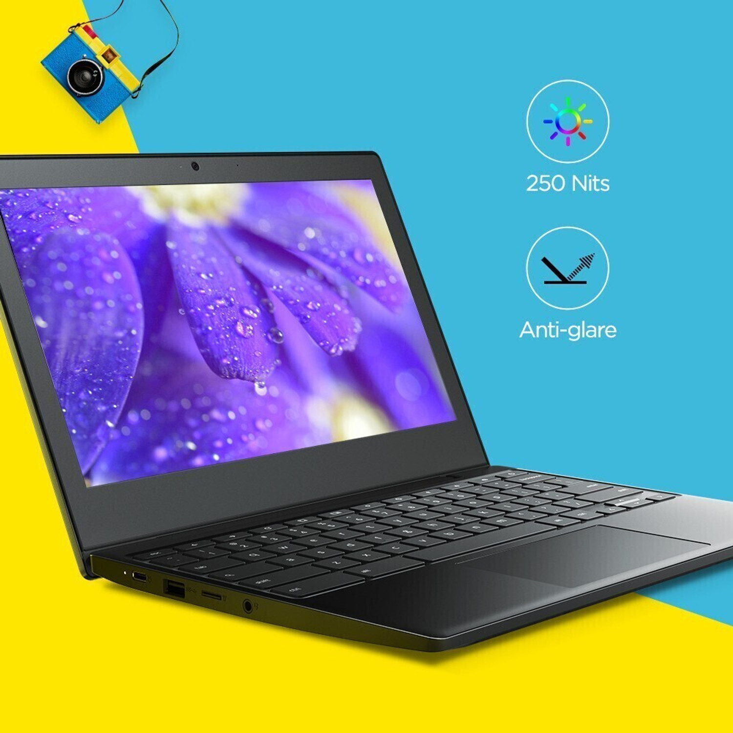 Image of Lenovo Chromebook Intel Celeron Dual Core N4020 - (4 GB /64 GB EMMC Storage /Chrome OS) 11IGL05 Chromebook