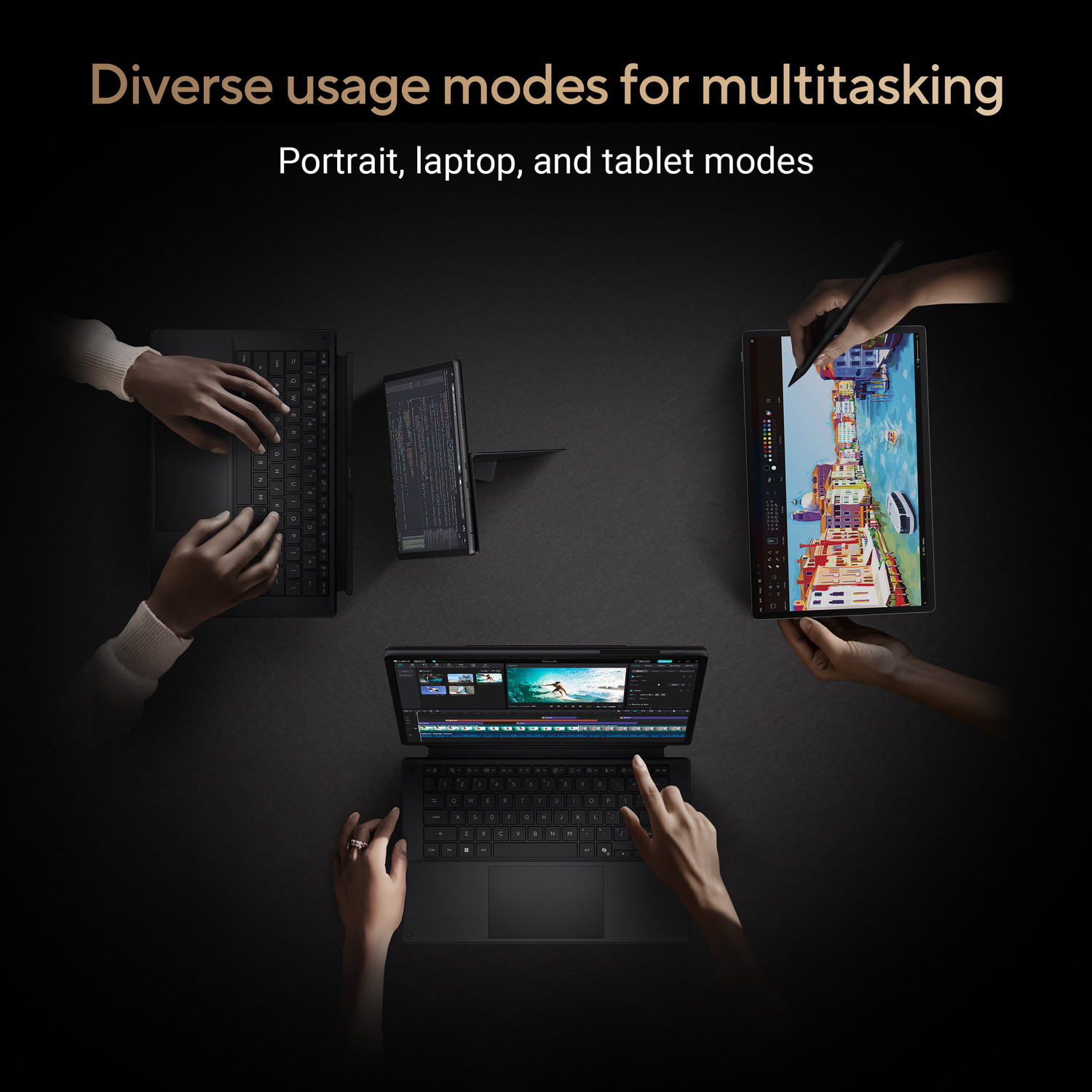 Image of ASUS ProArt PZ14 (2026) for Creator with Touch Screen,AI PC Snapdragon X2 Elite - (32 GB /1 TB SSD /Windows 11 Home /Qualcomm Adreno /144 Hz) HT7407NA-SN024WS Gaming Laptop