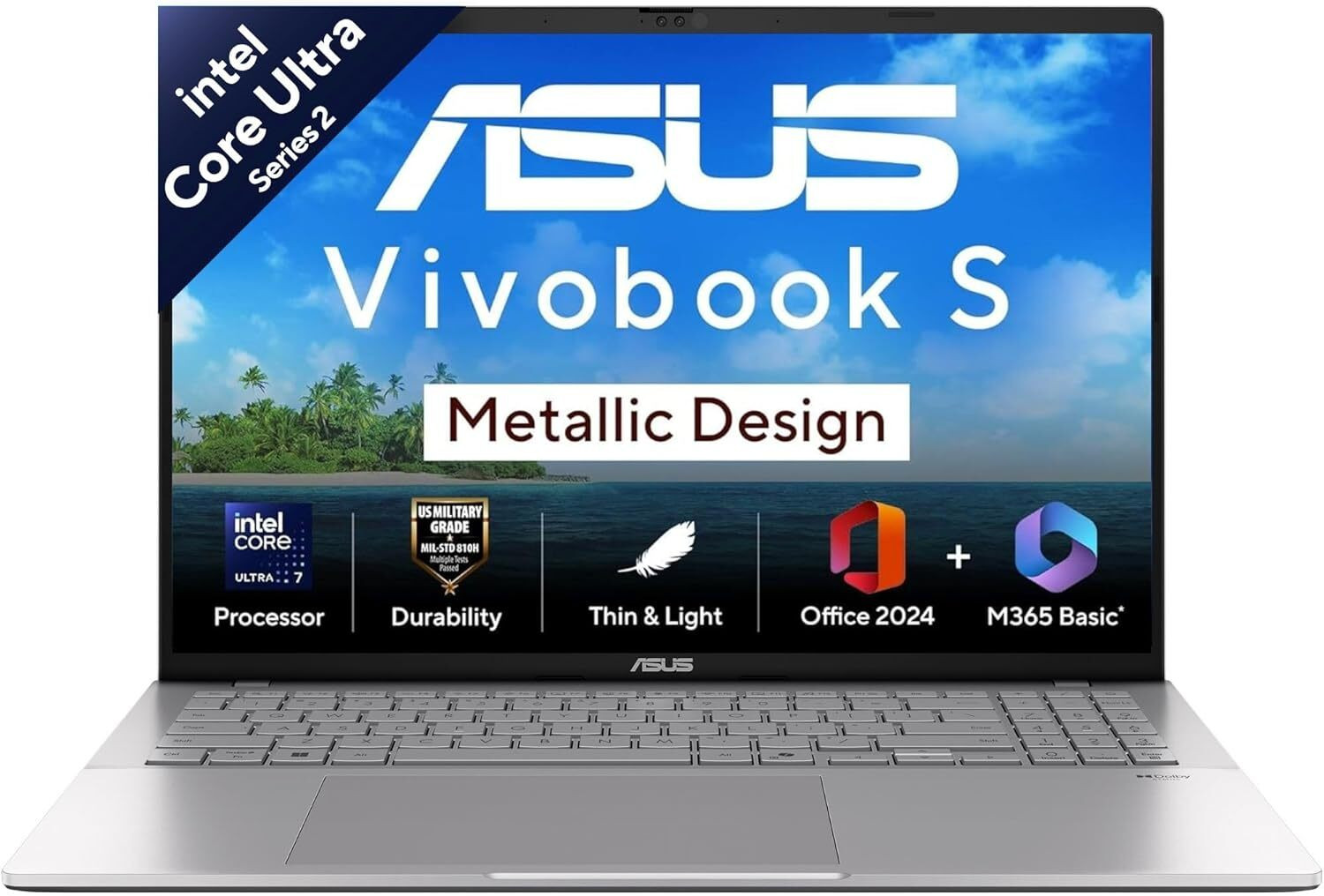 ASUS Vivobook S16 (2025) with Office 2024 + M365 Basic*, Metal