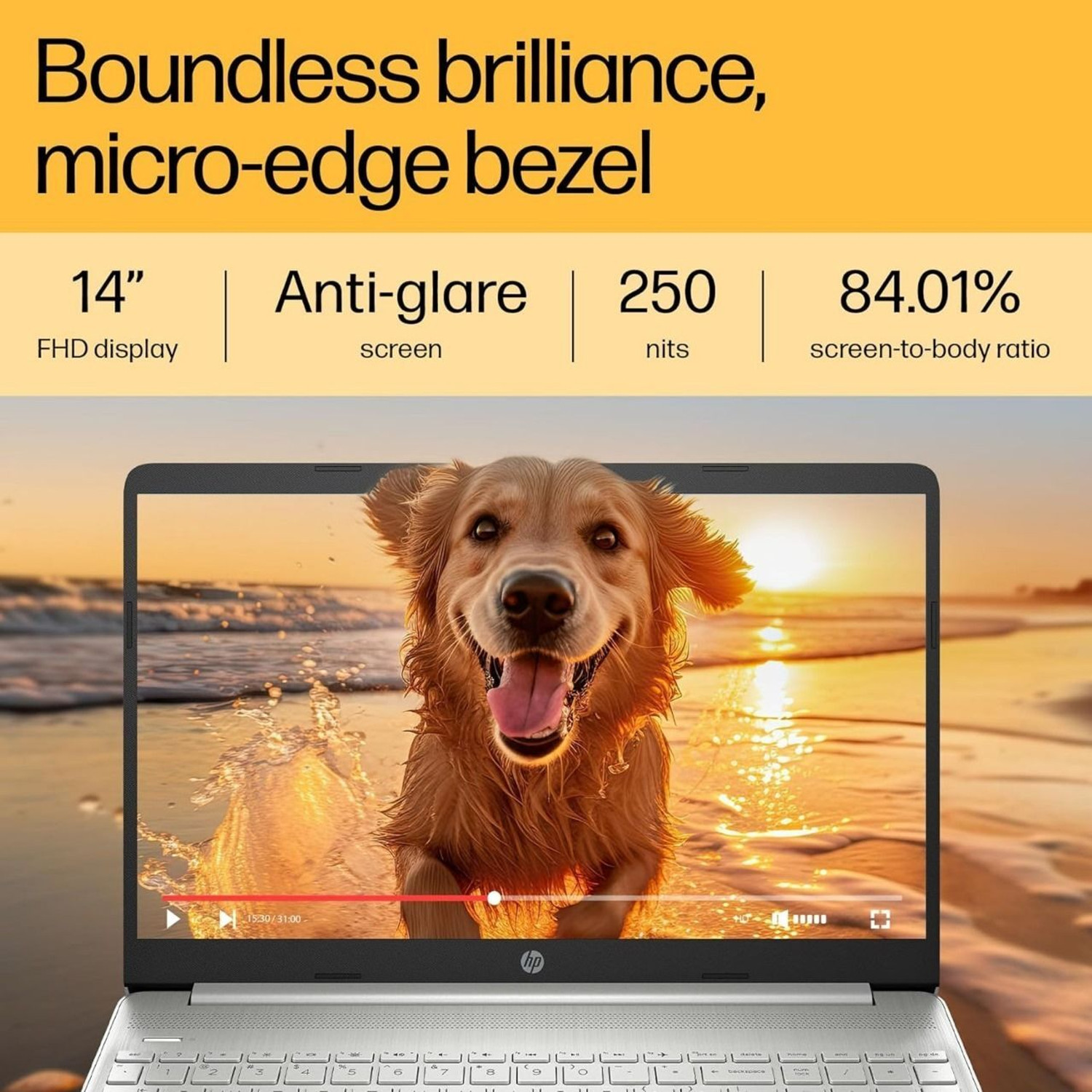 Image of HP AMD Ryzen 5 Quad Core - (8 GB /512 GB SSD /Windows 11 Home) 14-em0026AU Thin and Light Laptop
