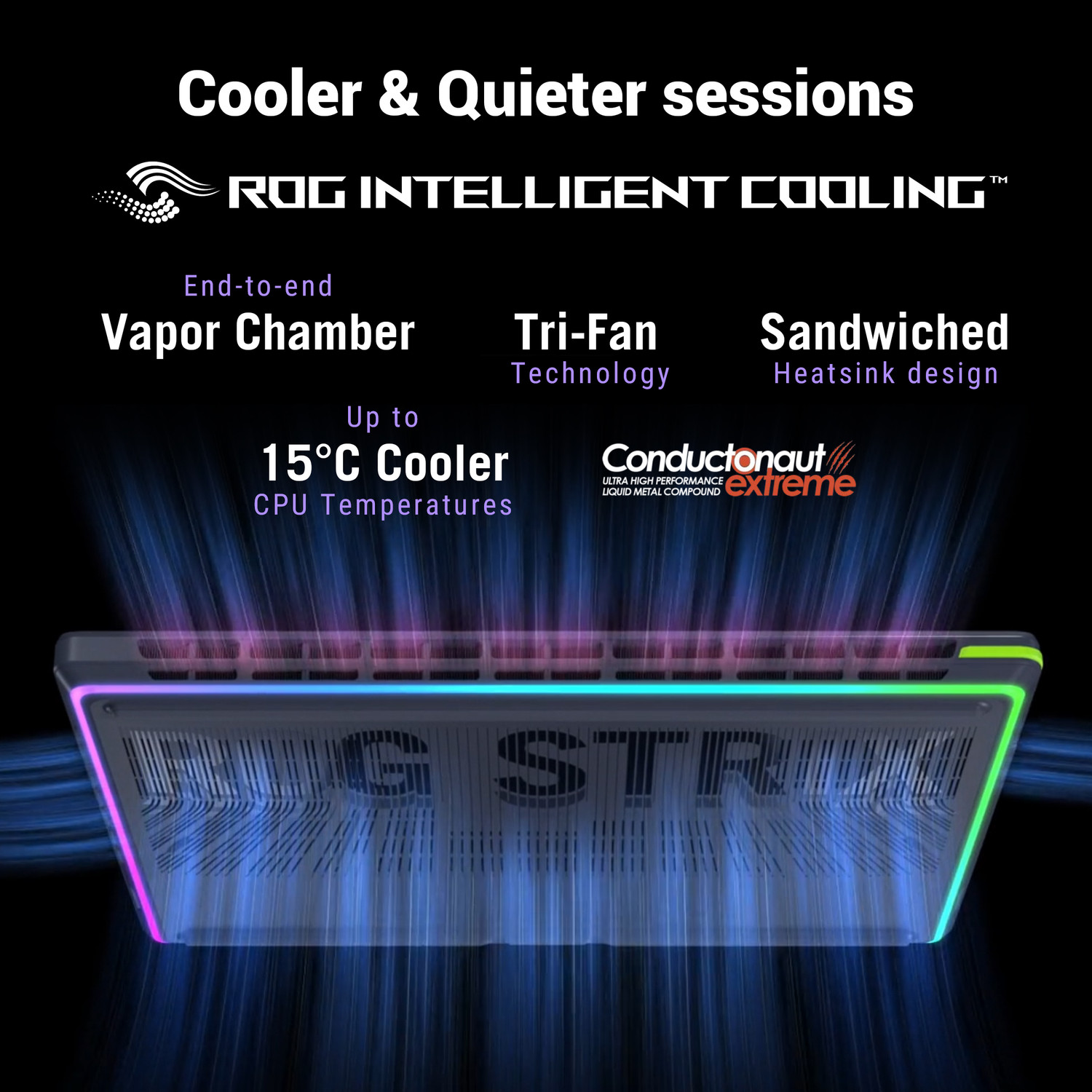 Image of ASUS ROG Strix G16 (2026) Intel Core i7 14th Gen 14650HX - (16 GB /1 TB SSD /Windows 11 Home /8 GB Graphics /NVIDIA GeForce RTX 5050 /300 Hz) G615JHR-TS144WS Gaming Laptop