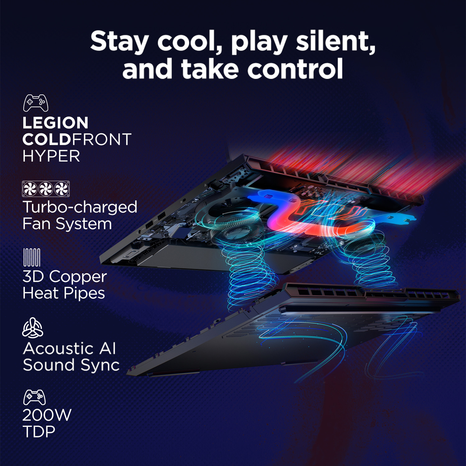 Image of Lenovo Legion Pro 5 WUXGA IPS Intel Core i9 14900HX - (32 GB /1 TB SSD /Windows 11 Home /8 GB Graphics /NVIDIA GeForce RTX 5070) Legion Pro 5 16IRX10 Gaming Laptop