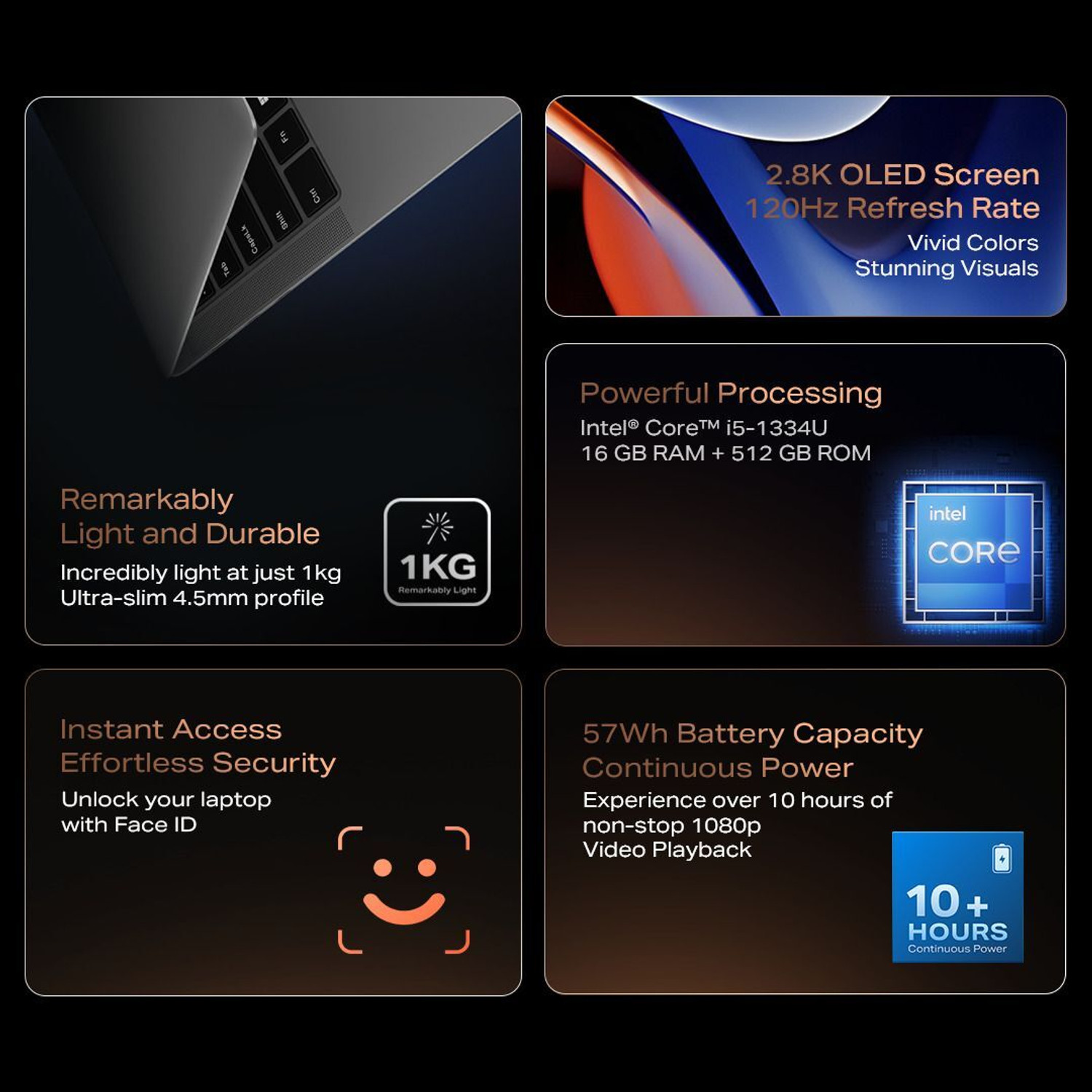 Image of Infinix X Air Pro+ Intel Core i5 13th Gen 1334U - (16 GB /512 GB SSD /Windows 11 Home) XL434 Thin and Light Laptop