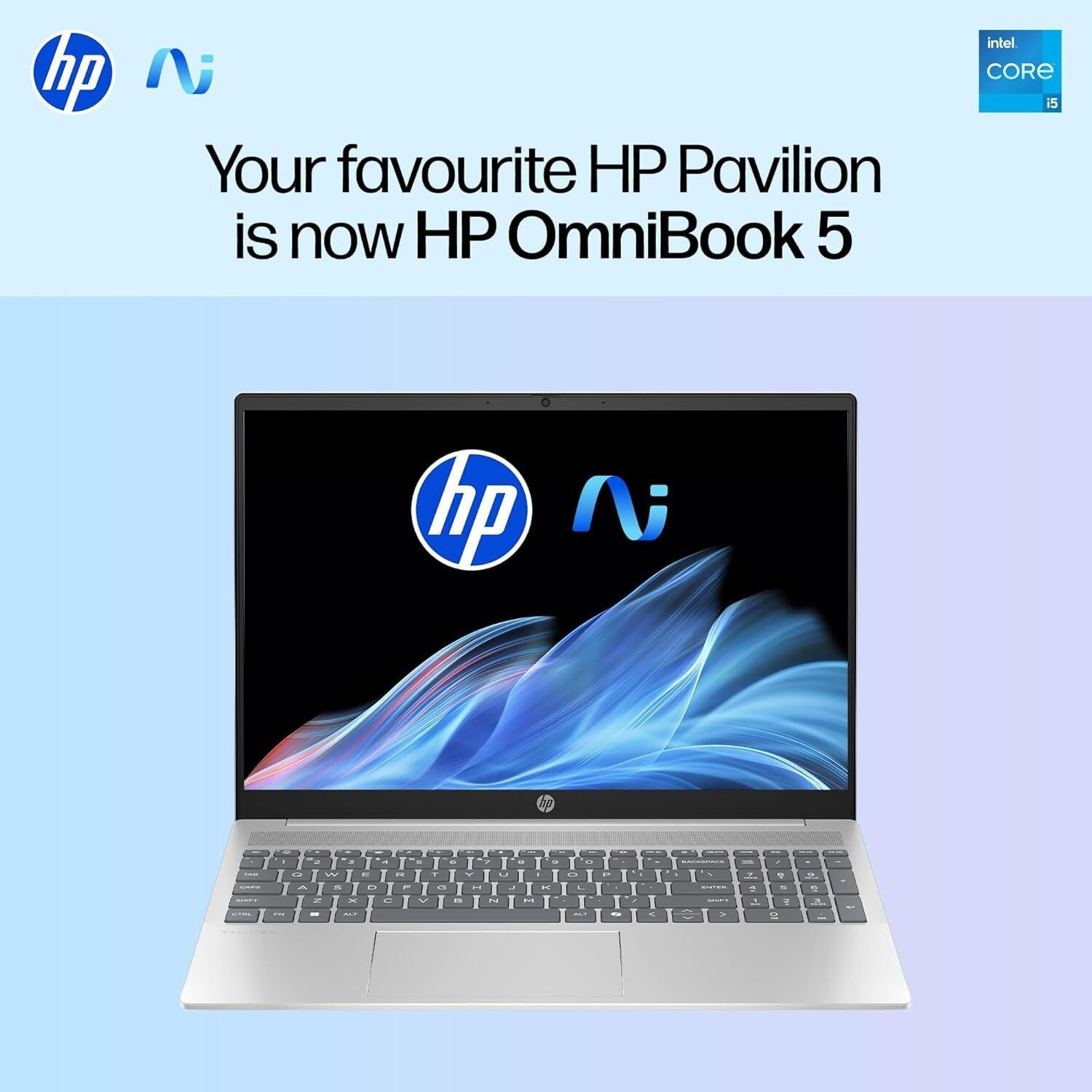 Image of HP Omnibook Intel Core i5 13th Gen 1334U - (16 GB /512 GB SSD /Windows 11 Home) 16-ba1789TU Laptop