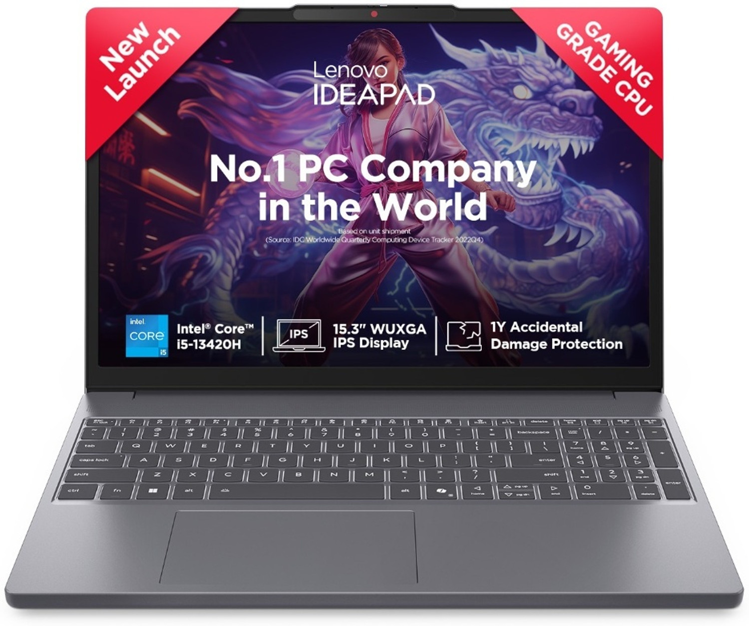 Image of Lenovo IdeaPad Slim 3 Intel Core i5 13th Gen 13420H - (16 GB /512 GB SSD /Windows 11 Home) IdeaPad Slim 3 15IRH10 Thin and Light Laptop