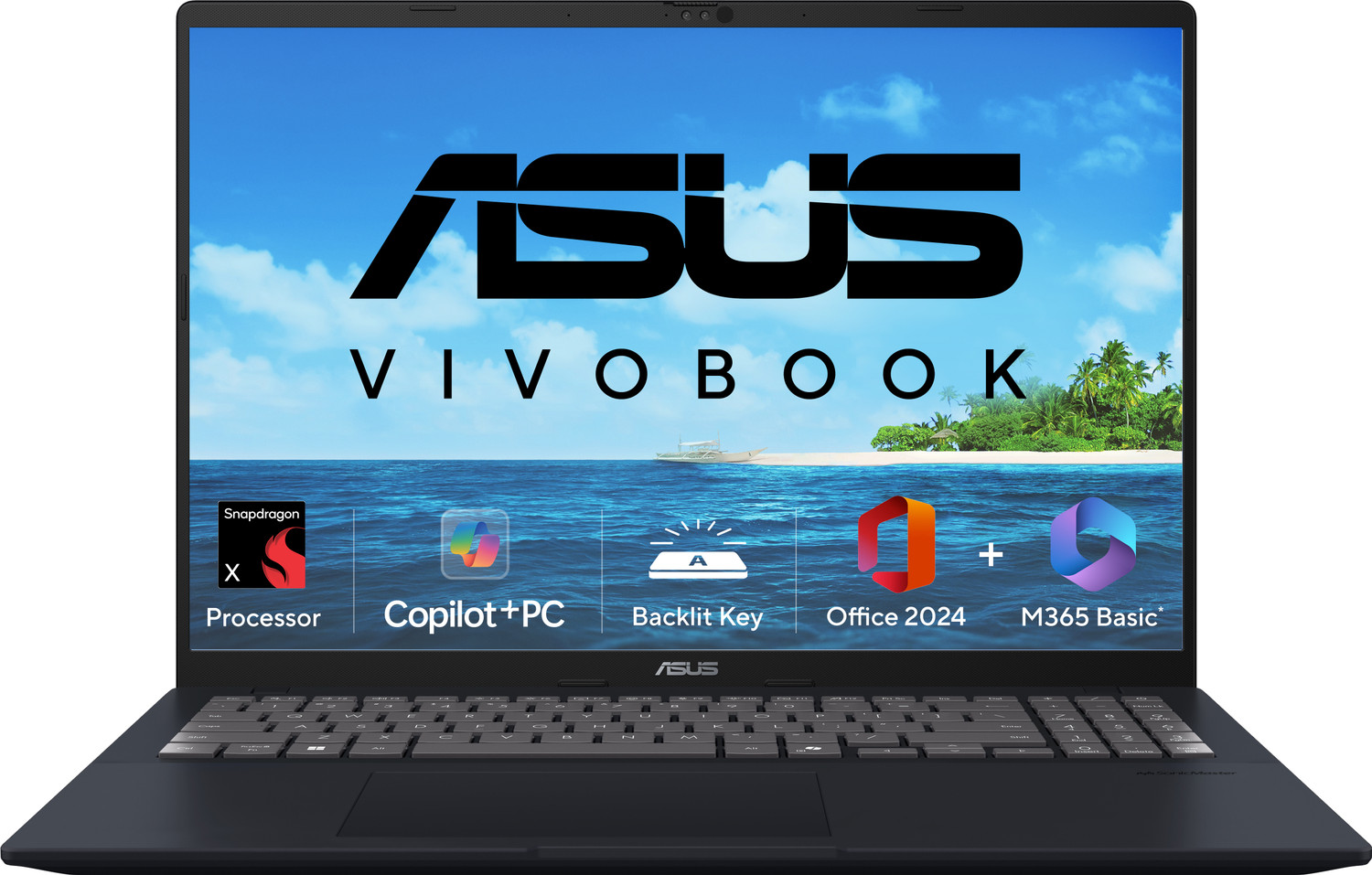 Image of ASUS Vivobook 16 Snapdragon X - (8 GB /256 GB SSD /Windows 11 Home) X1607QA-MB190WS Thin and Light Laptop
