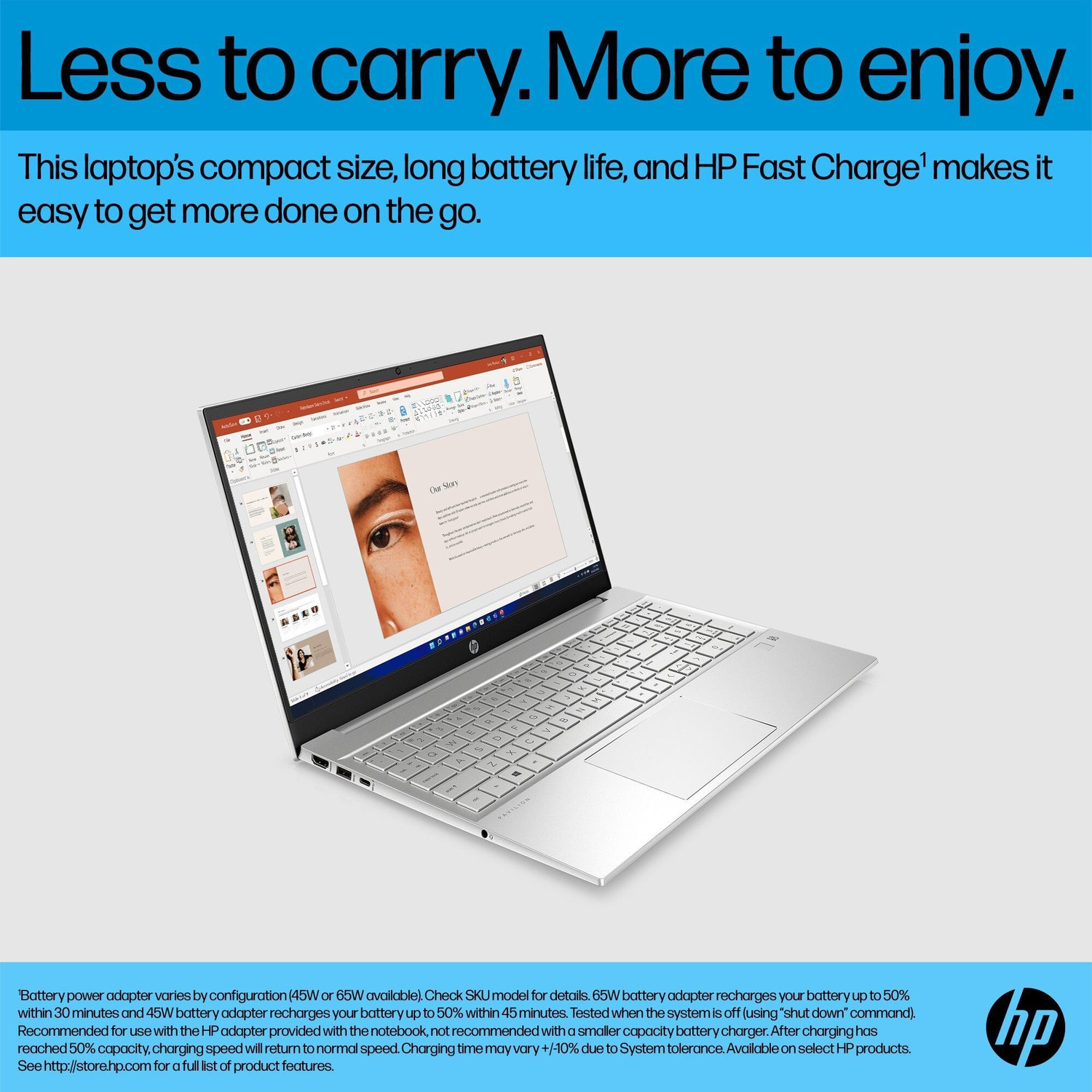 Image of HP Pavilion Intel Core i5 12th Gen 1240P - (8 GB /512 GB SSD /Windows 11 Home) 15-EG2009TU Thin and Light Laptop