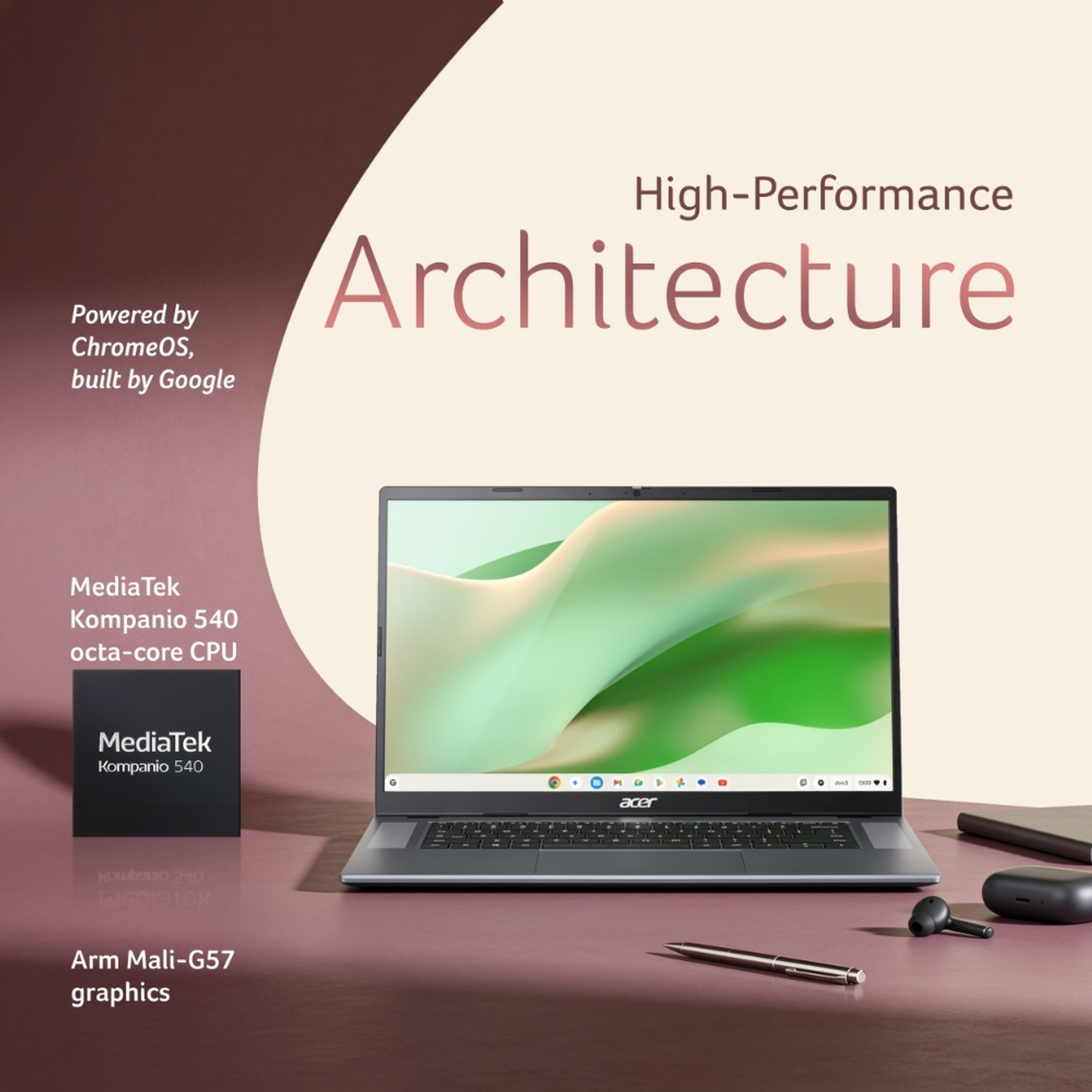 Image of Acer Chromebook MediaTek Kompanio 540 - (4 GB /64 GB EMMC Storage /Chrome OS) CB315-8H Chromebook