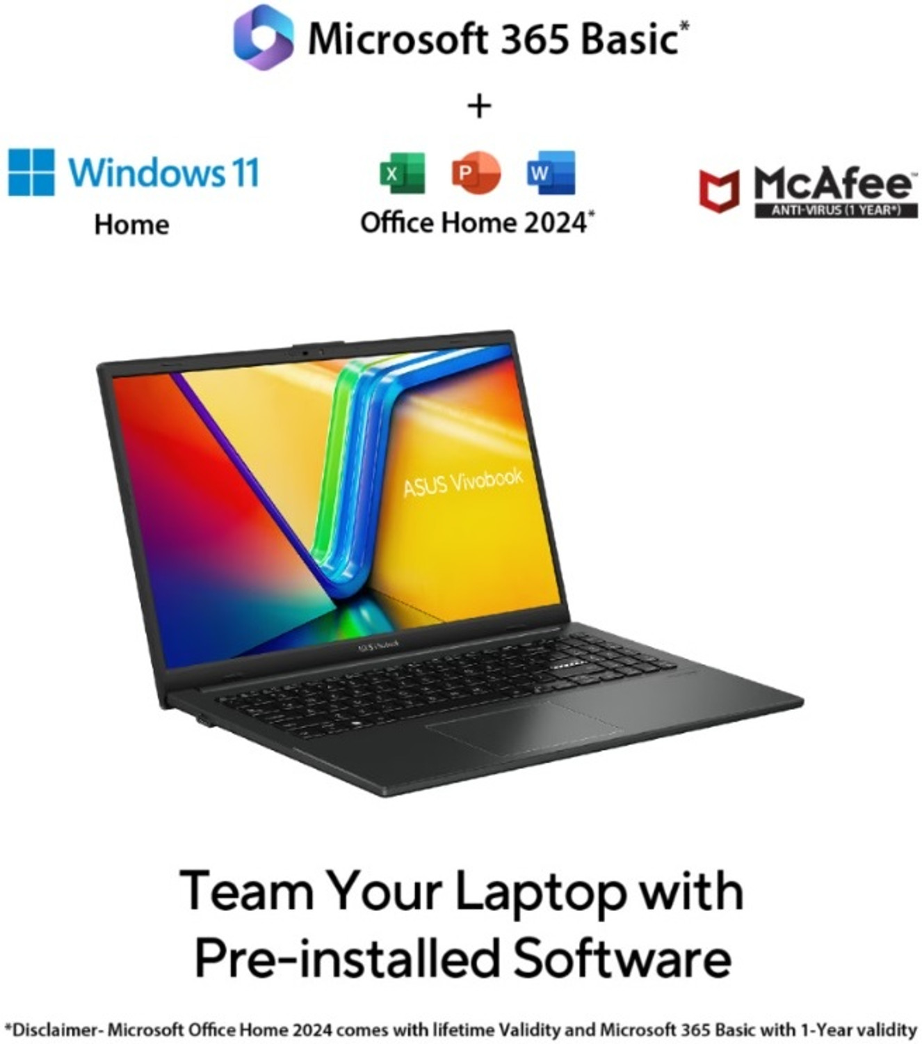 Image of ASUS ASUS VIVOBOOK GO 15 AMD Ryzen 5 Octa Core 7th Gen RYZEN 5 7520U - (16 GB /512 GB HDD /512 GB SSD /Windows 11 Home) E1504FA-BQ2490WS Laptop