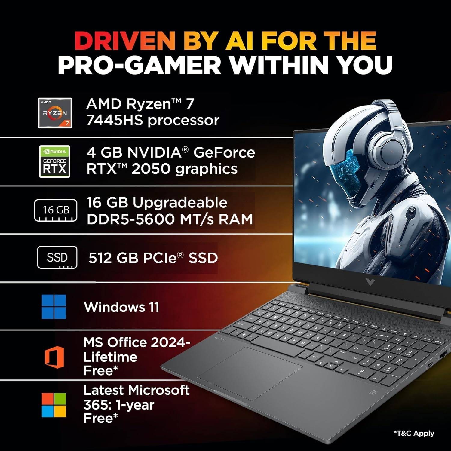 HP Victus 15-fb3123AX Ryzen 7 16GB 512GB - Image 5
