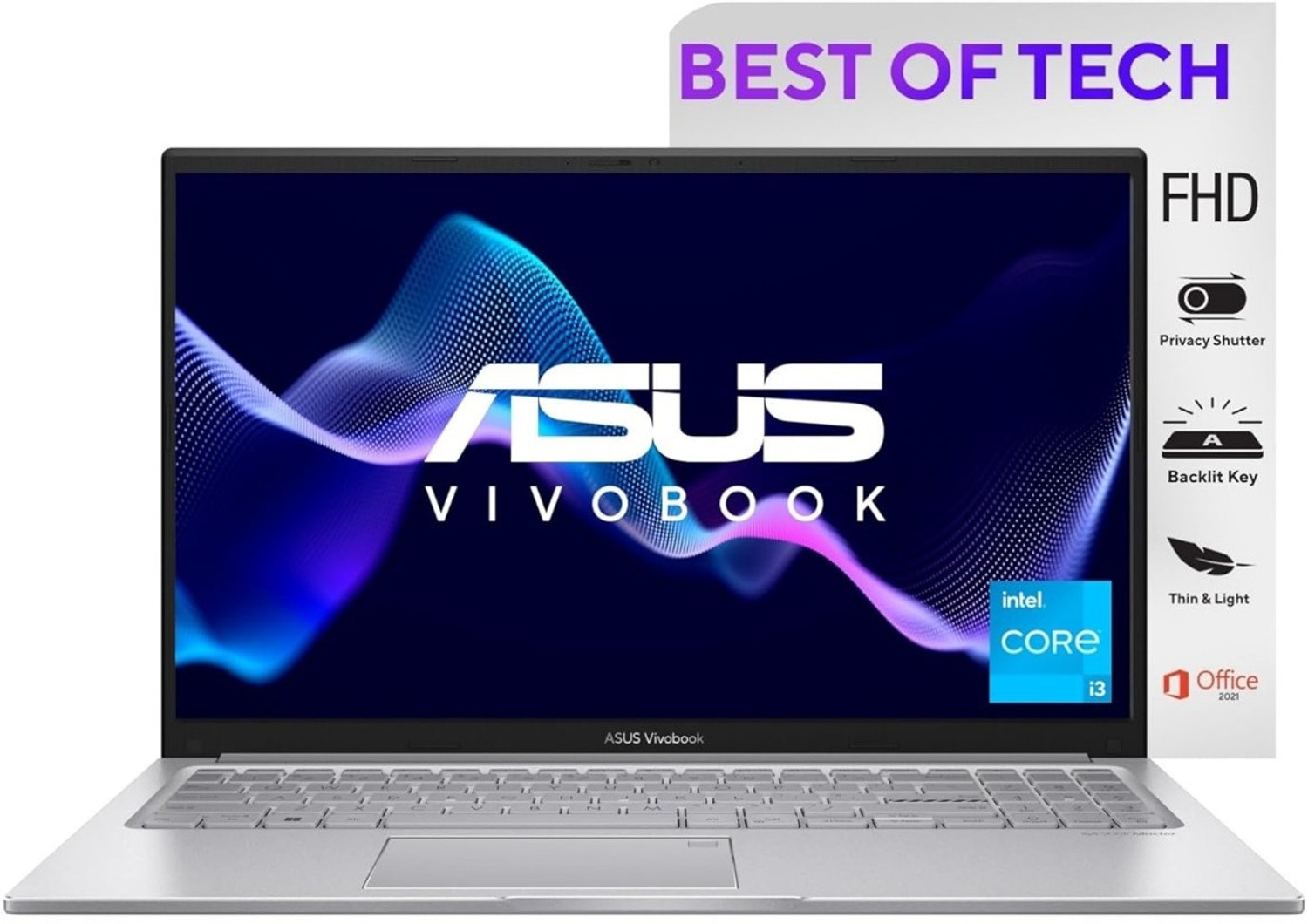 Image of ASUS Intel Core i3 13th Gen - (8 GB /512 GB SSD /Windows 11 Home) X1504VA-NJ320WS Thin and Light Laptop