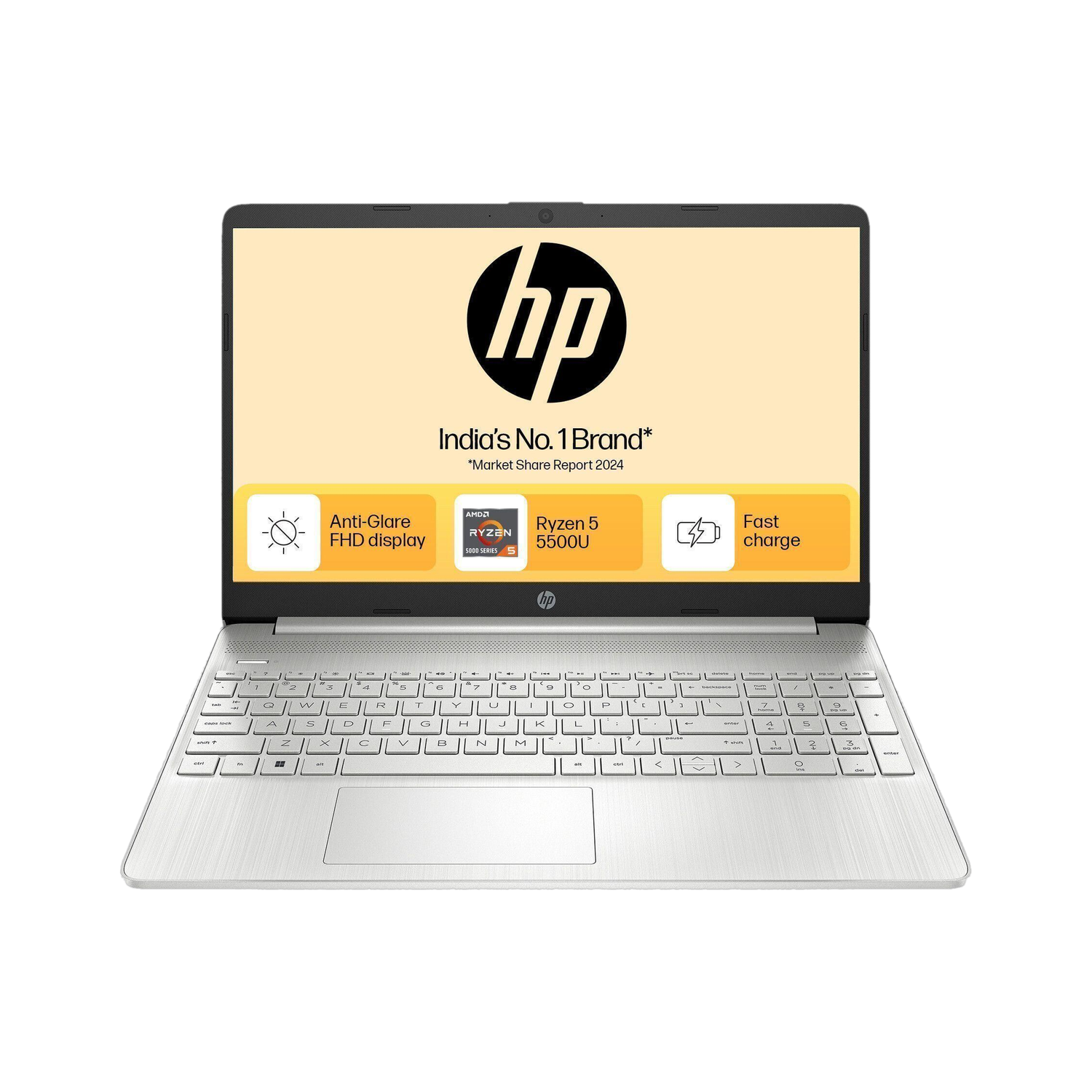 HP Ryzen 5 Hexa Core 5500U - (8 GB/512 GB SSD/Windows 11 Home) 15s- eq2144au Thin and Light Laptop