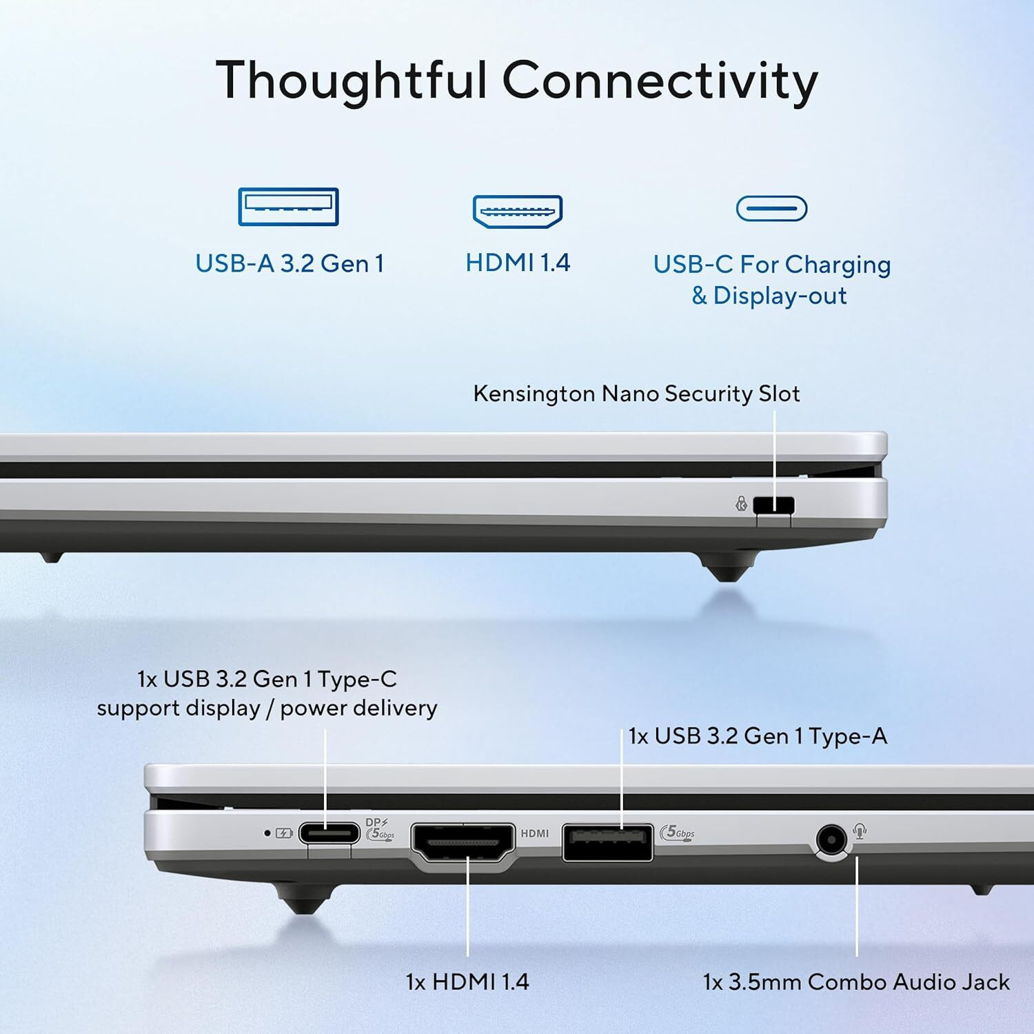 Image of ASUS Intel Core N Intel Processor N50 - (8 GB /128 GB EMMC Storage /Chrome OS) CX1405CTA-S60622 Chromebook