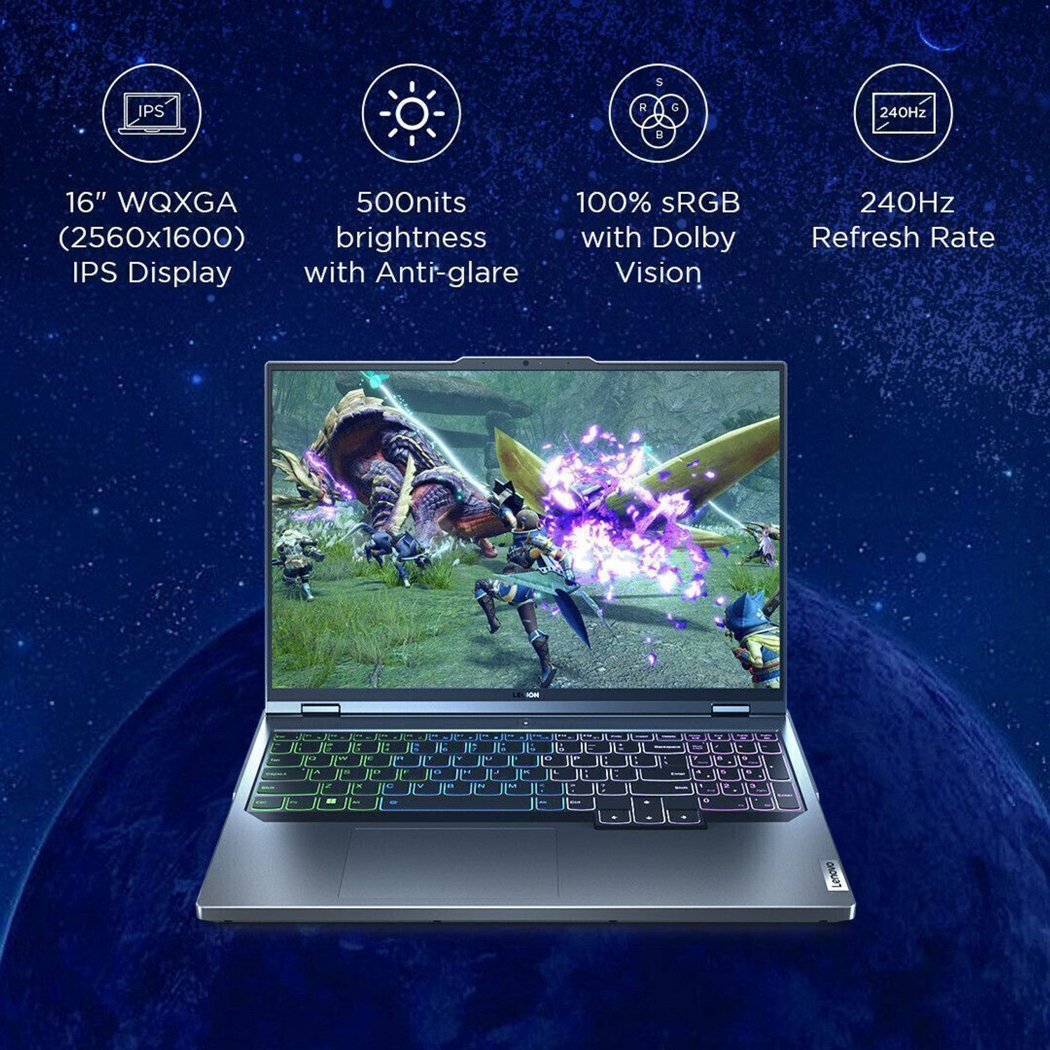 Image of Lenovo Legion Pro 5 AMD Ryzen 9 16 Core 7945HX - (16 GB /1 TB SSD /Windows 11 Home /8 GB Graphics /NVIDIA GeForce RTX 4060) 16ARX8 Gaming Laptop