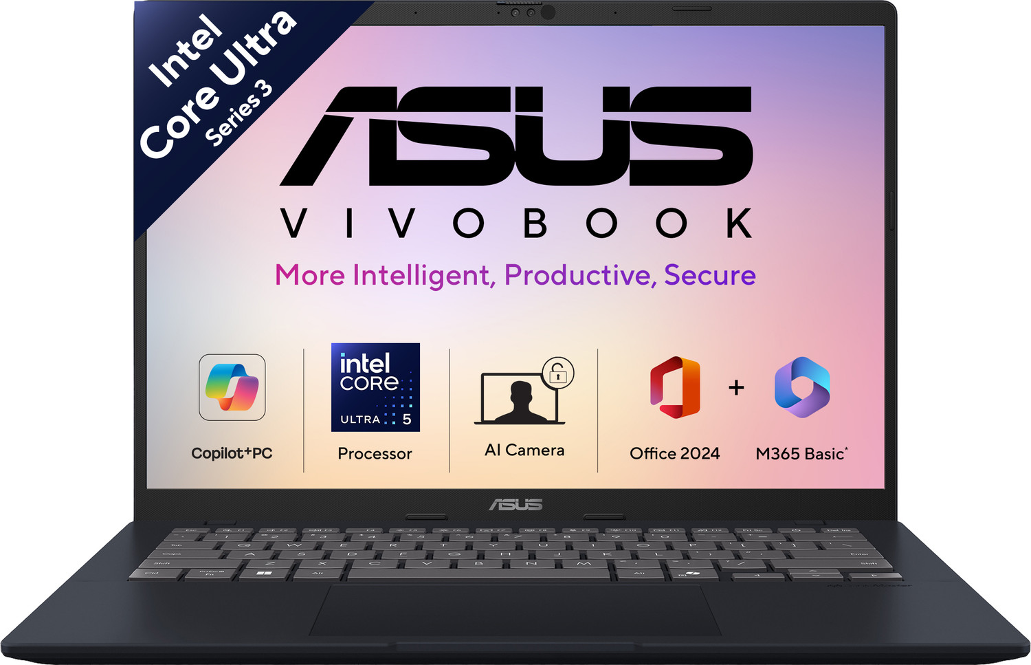 ASUS Vivobook 14 (2026) AI PC with Office 2024 + M365 Basic*, Cop... more
