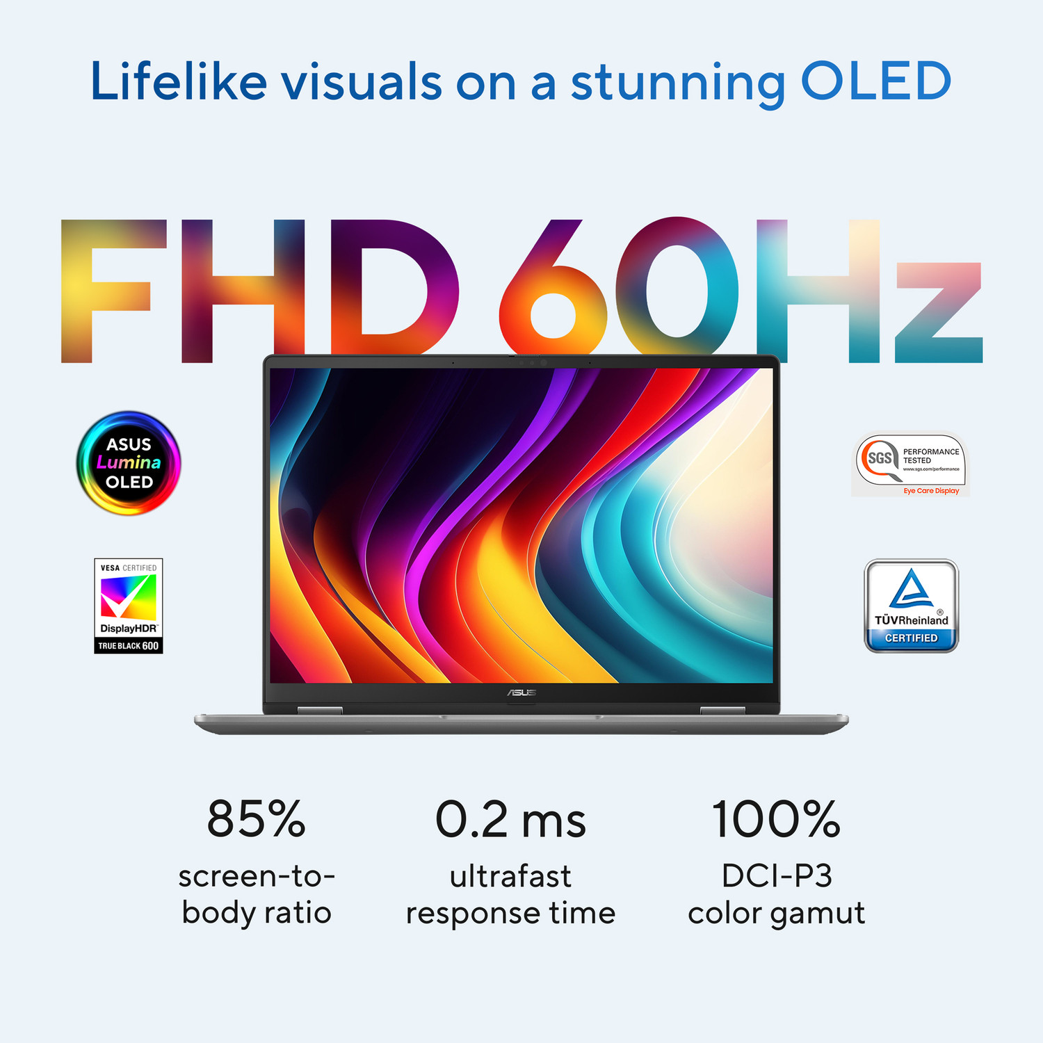 Image of ASUS Vivobook 14 Flip OLED (2026) with Touch Screen, Metallic Design, Intel Core Ultra 5 226V - (16 GB /512 GB SSD /Windows 11 Home) TP3407SA-SG183WS 2 in 1 Laptop