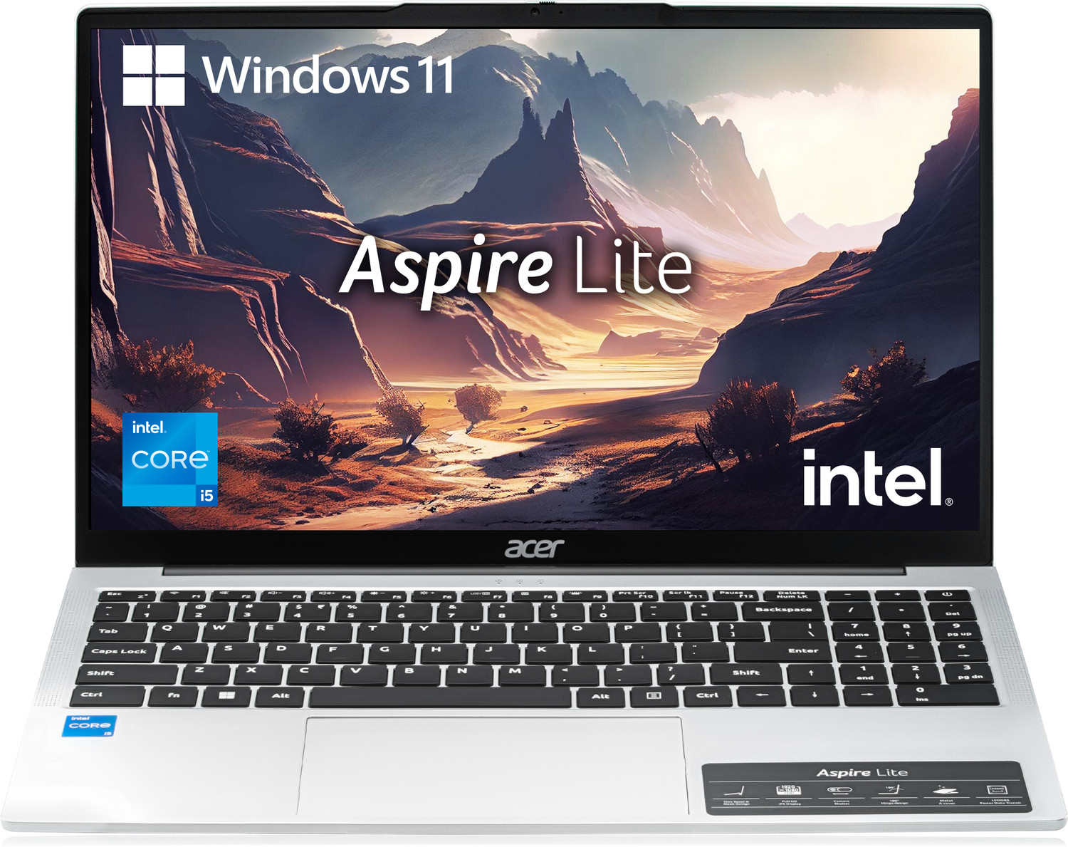 Image of Acer Aspire Lite Intel Core i5 12th Gen 12450H - (16 GB /1 TB SSD /Windows 11 Home) AL15-52H Thin and Light Laptop