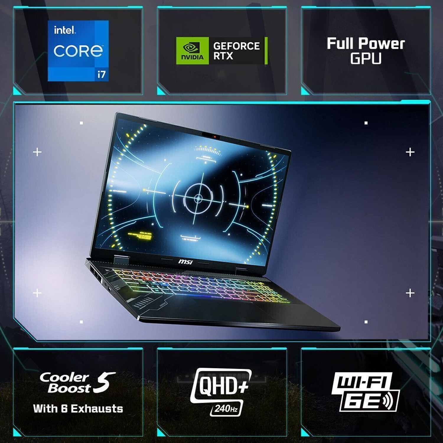 Image of MSI Crosshair 16 HX Intel Core i7 14th Gen 14700HX - (16 GB /1 TB SSD /Windows 11 Home /8 GB Graphics /NVIDIA GeForce RTX 4060 /240 Hz) Crosshair 16 HX D14VFKG-206IN Gaming Laptop