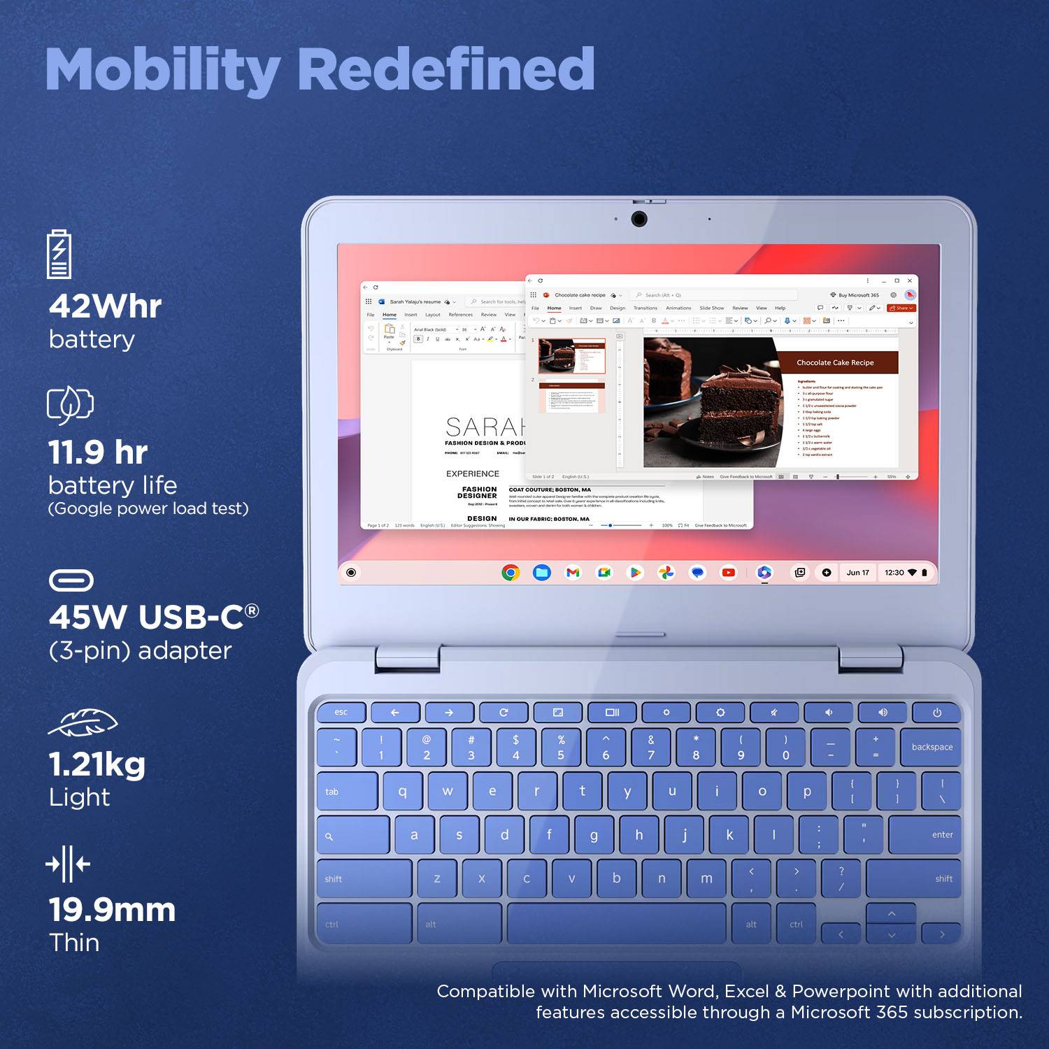 Lenovo Chromebook 11IJL9 Intel Celeron Dual Core N4500 4GB/64GB Silver - Image 2