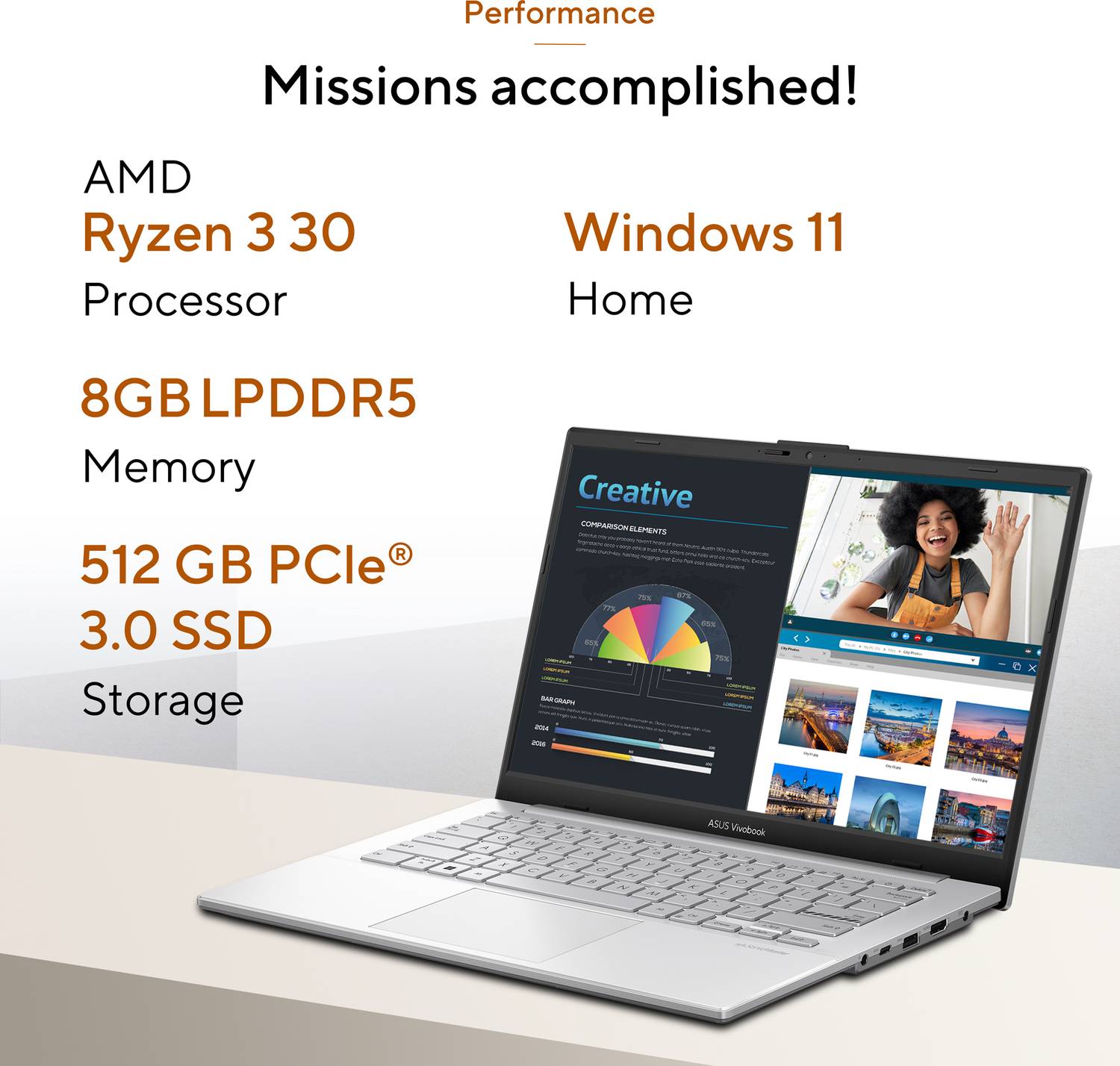 ASUS Vivobook Go 14 (2026) AMD Ryzen 3 8GB/512GB SSD - Image 2