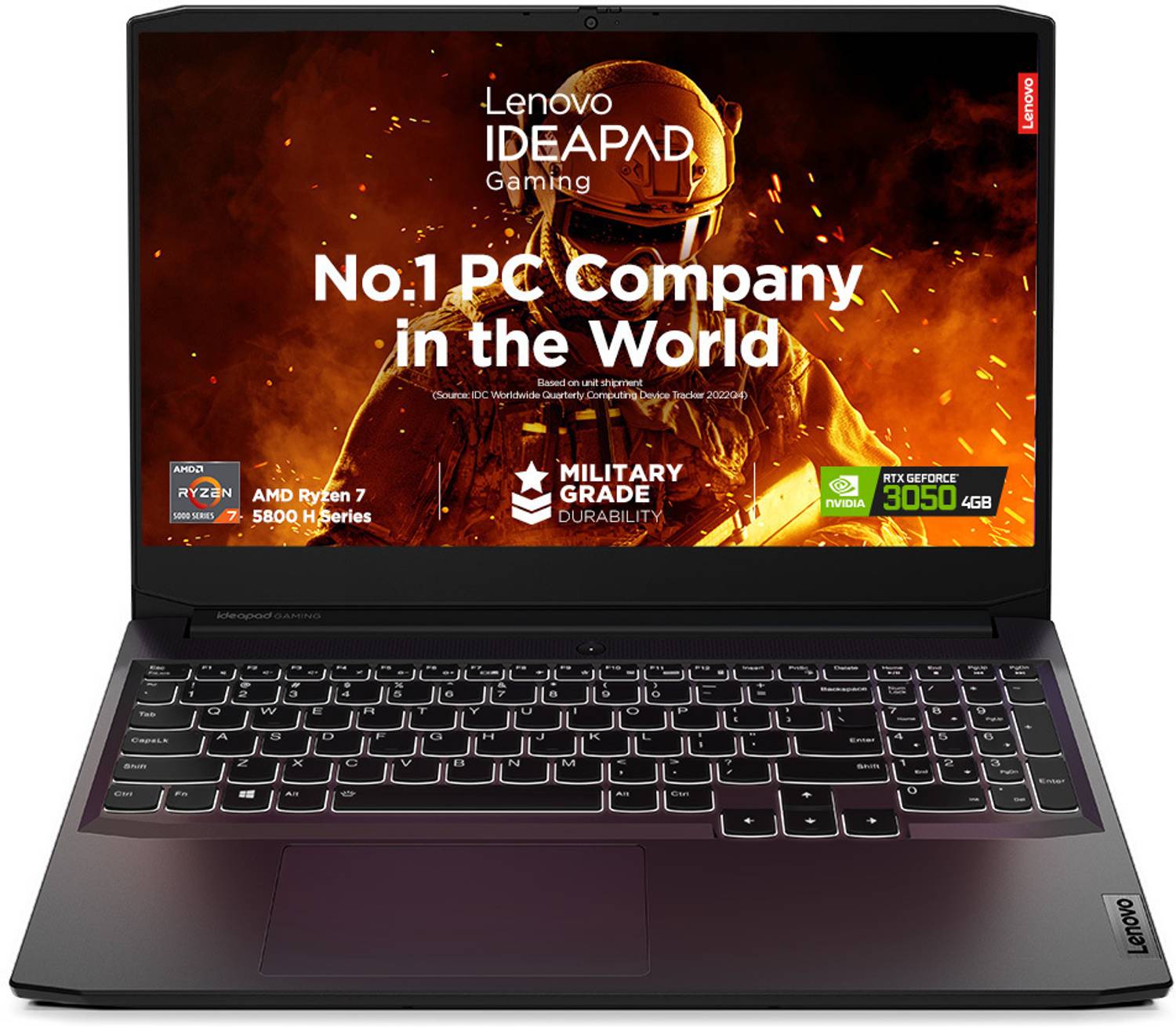 Lenovo IdeaPad Gaming 3 AMD Ryzen 7 Octa Core 5800H - (8 GB/512 GB SSD/Windows 11 Home/4 GB Graphics/NVIDIA GeForce RTX 3050) IdeaPad Gaming 3 15ACH6 Gaming Laptop