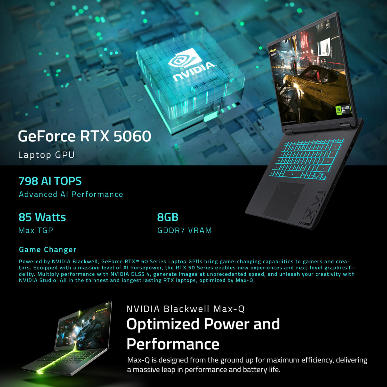 Image of GIGABYTE A16 AMD Ryzen 7 260 - (16 GB /512 GB SSD /Windows 11 Home /8 GB Graphics /NVIDIA GeForce RTX 5060) GAMING A16 3VHK3IN893SH Gaming Laptop
