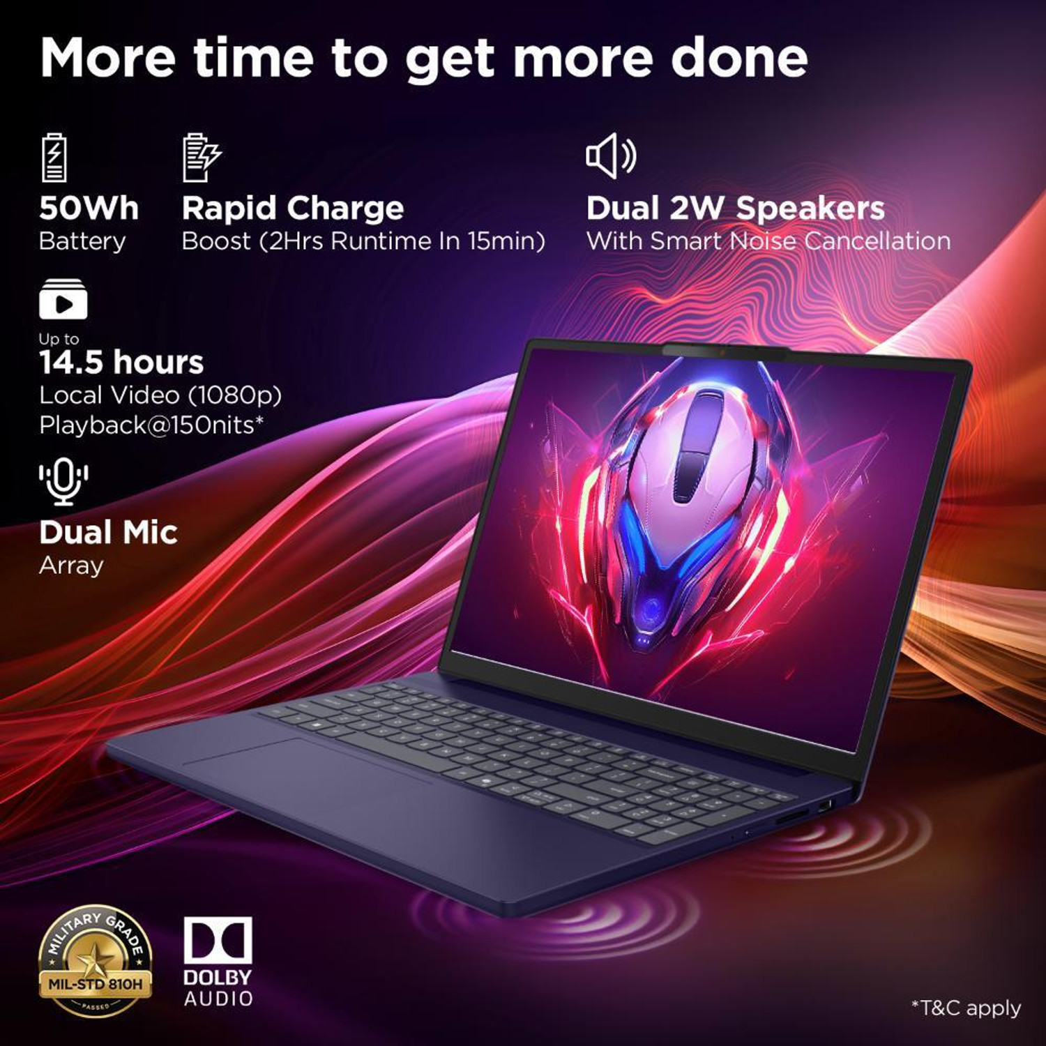 Image of Lenovo Intel Core i5 13th Gen 13420H - (16 GB /512 GB SSD /Windows 11 Home) IdeaPad Slim 3 15IRH10 Thin and Light Laptop