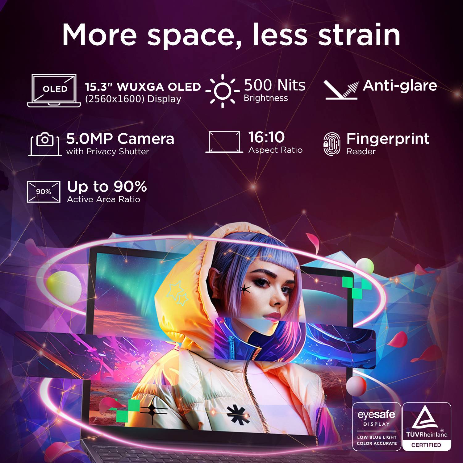 Lenovo Ideapad Slim 3 OLED with 1Yr ADP Snapdragon X - (16 GB/512... more