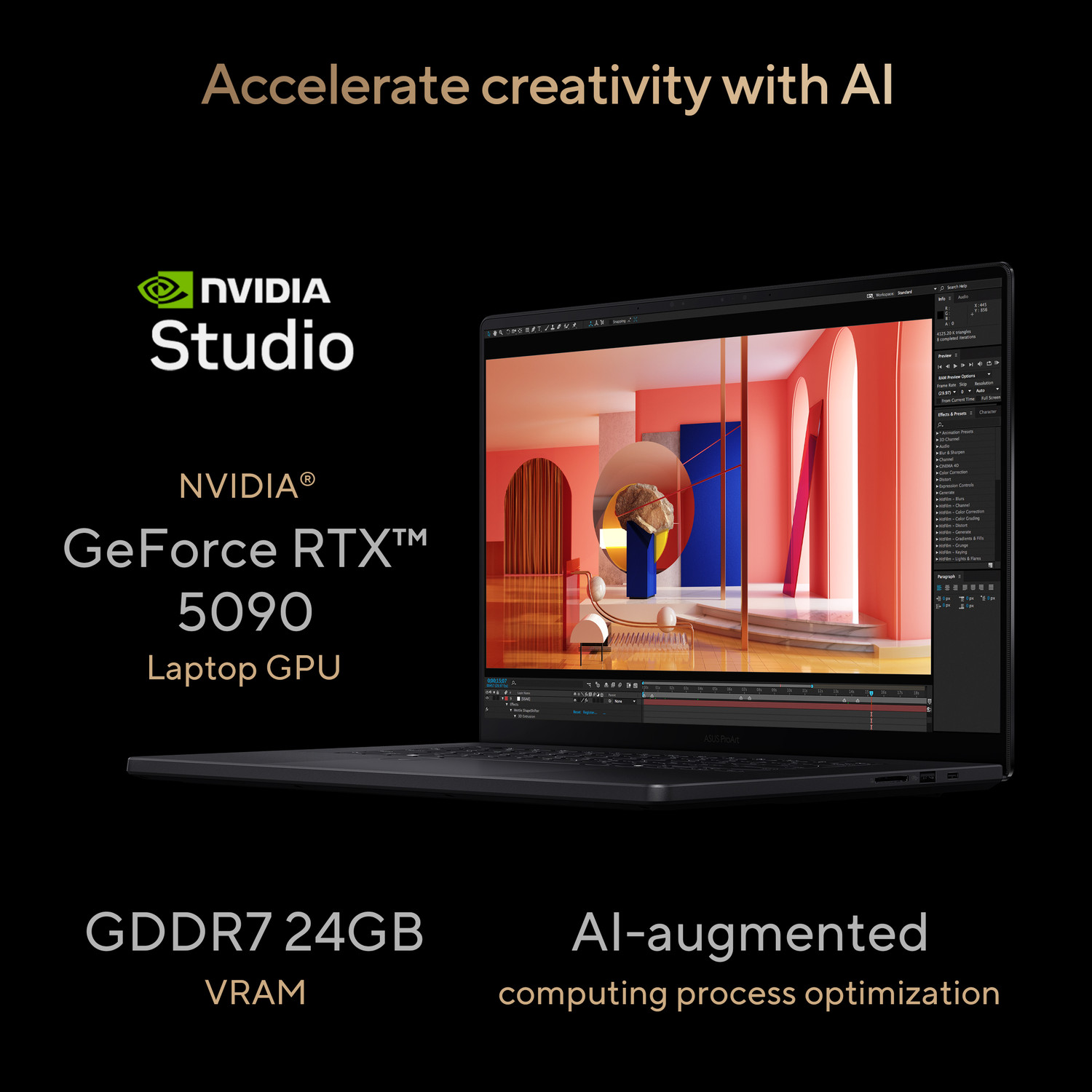 Image of ASUS ProArt P16 (2025) for Creator with Touch Screen, MSO 2024 + M365 Basic ,AI PC AMD Ryzen AI 9 HX 12 Core 370HX - (64 GB /2 TB SSD /Windows 11 Home /24 GB Graphics /AMD Radeon NVIDIA GeForce RTX 5090 /120 GHz) H7606WX-SE028WS Gaming Laptop