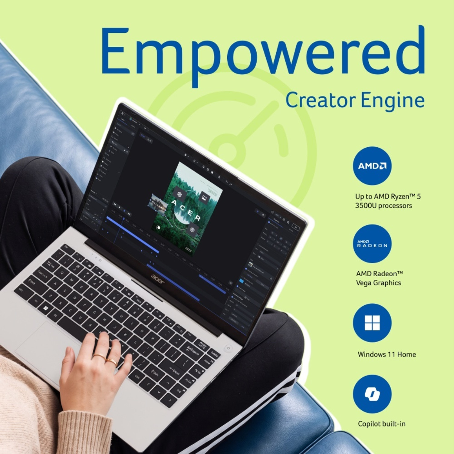Image of Acer Aspire 14 AMD Ryzen 5 3500U - (8 GB /512 GB SSD /Windows 11 Home) AS14-39 Notebook