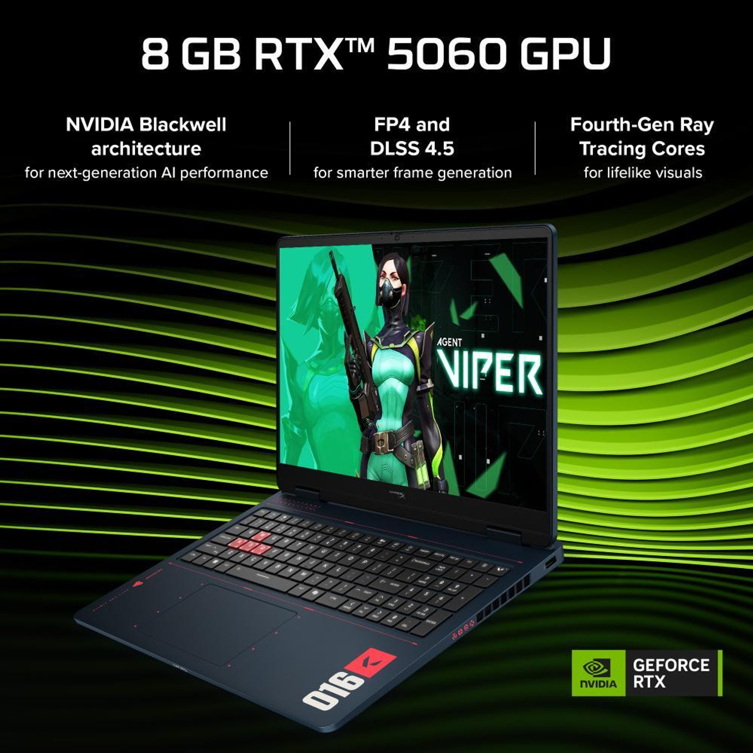 Image of HP AMD Ryzen 7 Octa Core 8745HX - (16 GB /1 TB SSD /Windows 11 Home /8 GB Graphics /NVIDIA GeForce RTX 5060) 16-ap1010AX Gaming Laptop