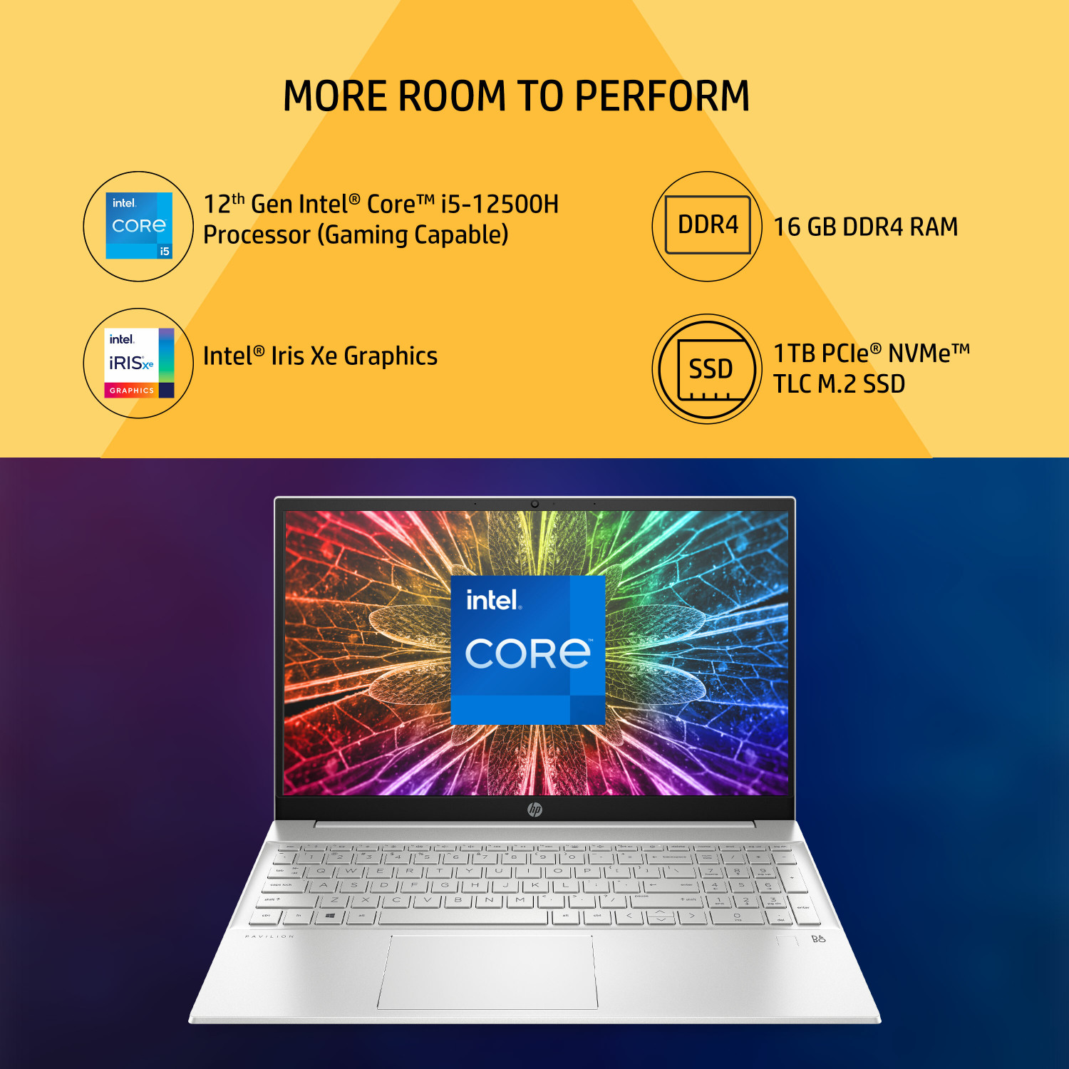 Image of HP Pavilion Plus Creator OLED Eyesafe H-Series Intel Core i7 12th Gen 12700H - (16 GB /1 TB SSD /Windows 11 Home) 14-eh0024TU Thin and Light Laptop
