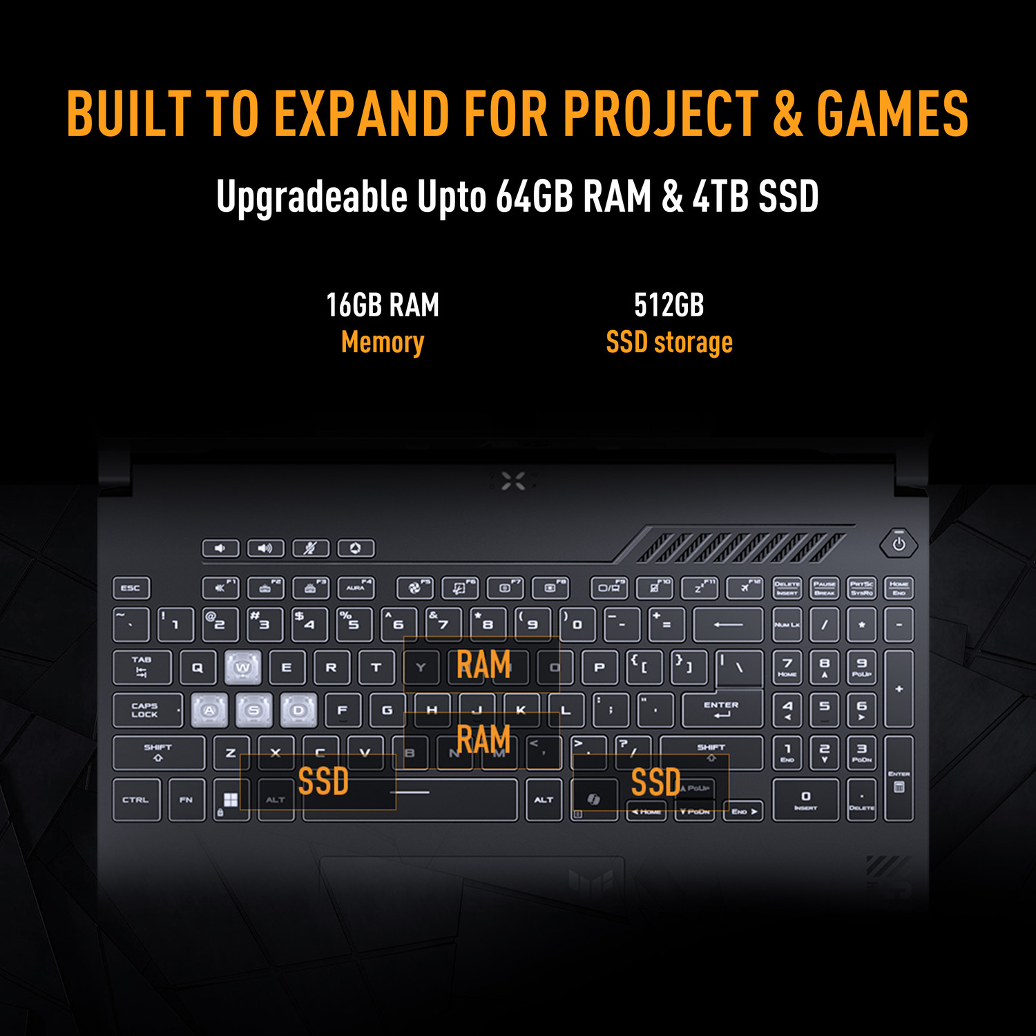 Image of ASUS TUF Gaming F16 (2026) Intel Core 5 205H - (16 GB /512 GB SSD /Windows 11 Home /6 GB Graphics /NVIDIA GeForce RTX 3050 /144 Hz) FX607VJR-TU325WS Gaming Laptop