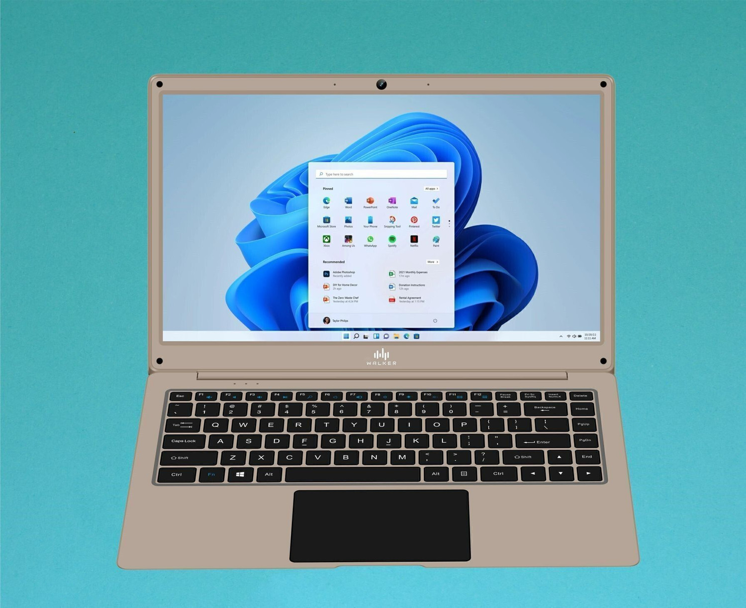 Image of walker Intel Celeron Dual Core N4020 - (4 GB /128 GB SSD /Windows 11 Home) NU14A1 Thin and Light Laptop