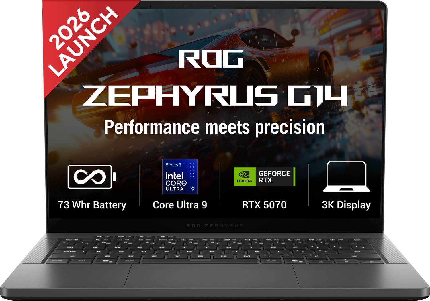 ASUS ROG Zephyrus G16 OLED (2026) Intel Core Ultra 9 386H - (32 GB/2 TB SSD/Windows 11 Home/12 GB Graphics/NVIDIA GeForce RTX 5070 Ti/240 Hz) GU606AR-TB039WS Gaming Laptop